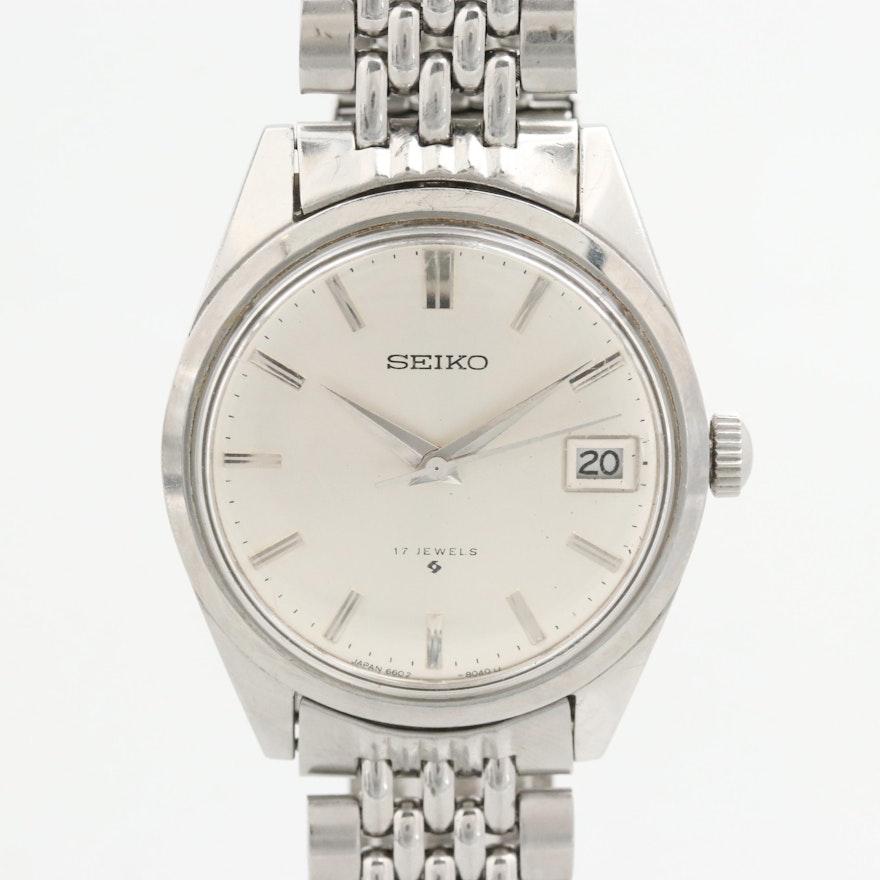 Vintage Seiko 6602 - 8050 Stainless Steel Stem Wind Wristwatch | EBTH