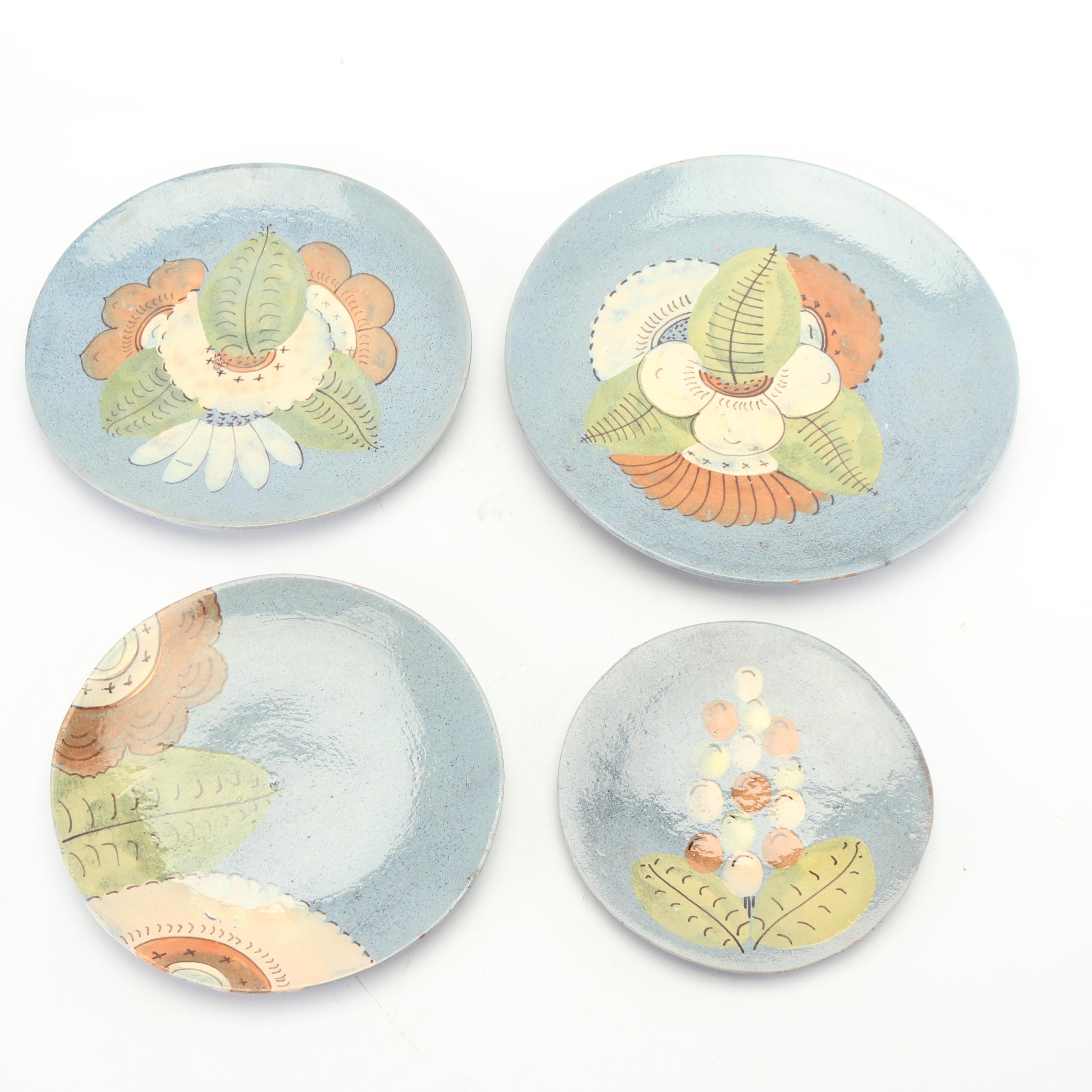 Mexican HandPainted Earthenware Plates EBTH