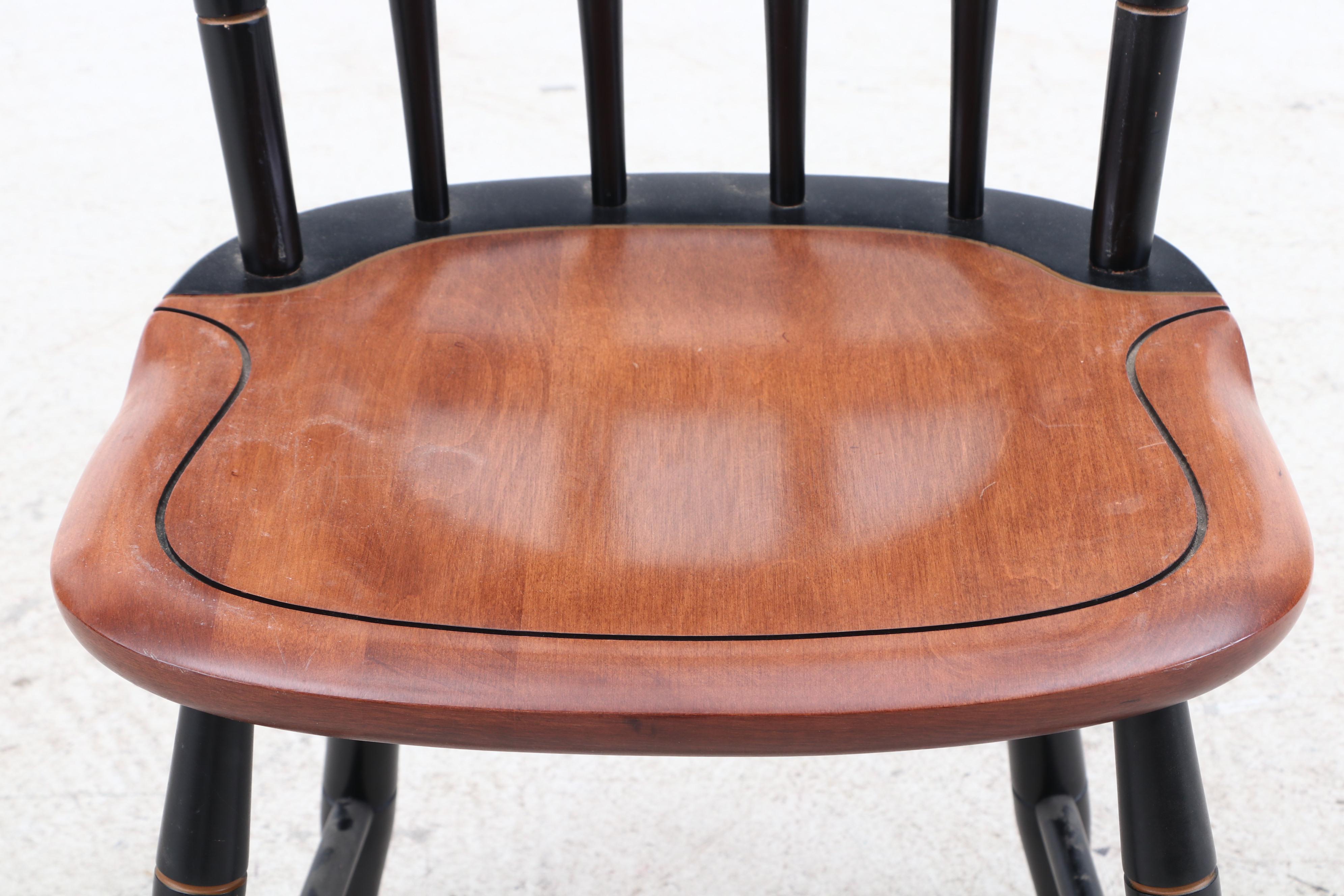 Painted Wood Stenciled Hitchcock Chairs, MidCentury EBTH