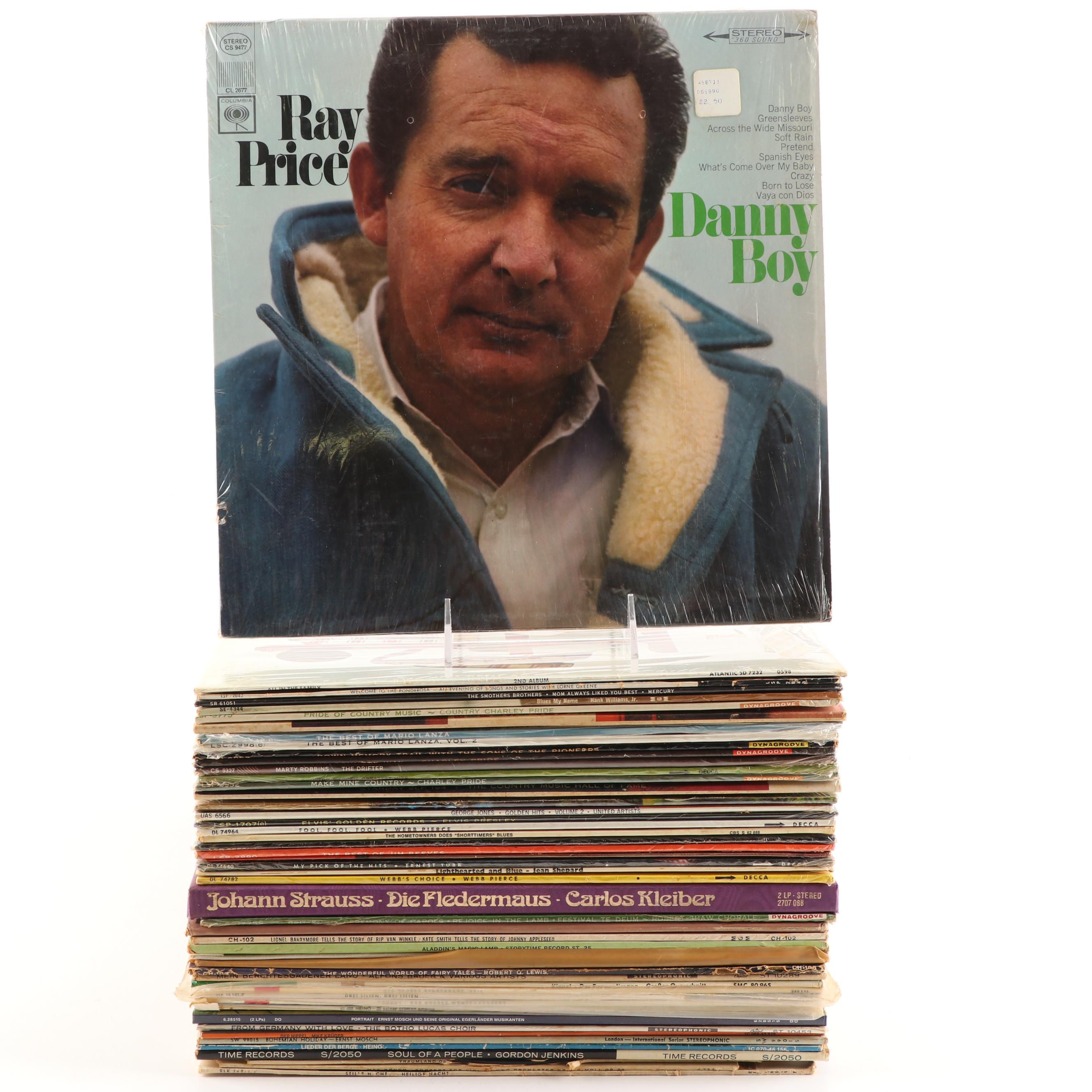 LP Record Grouping Including Hank Williams Jr., Charley ...