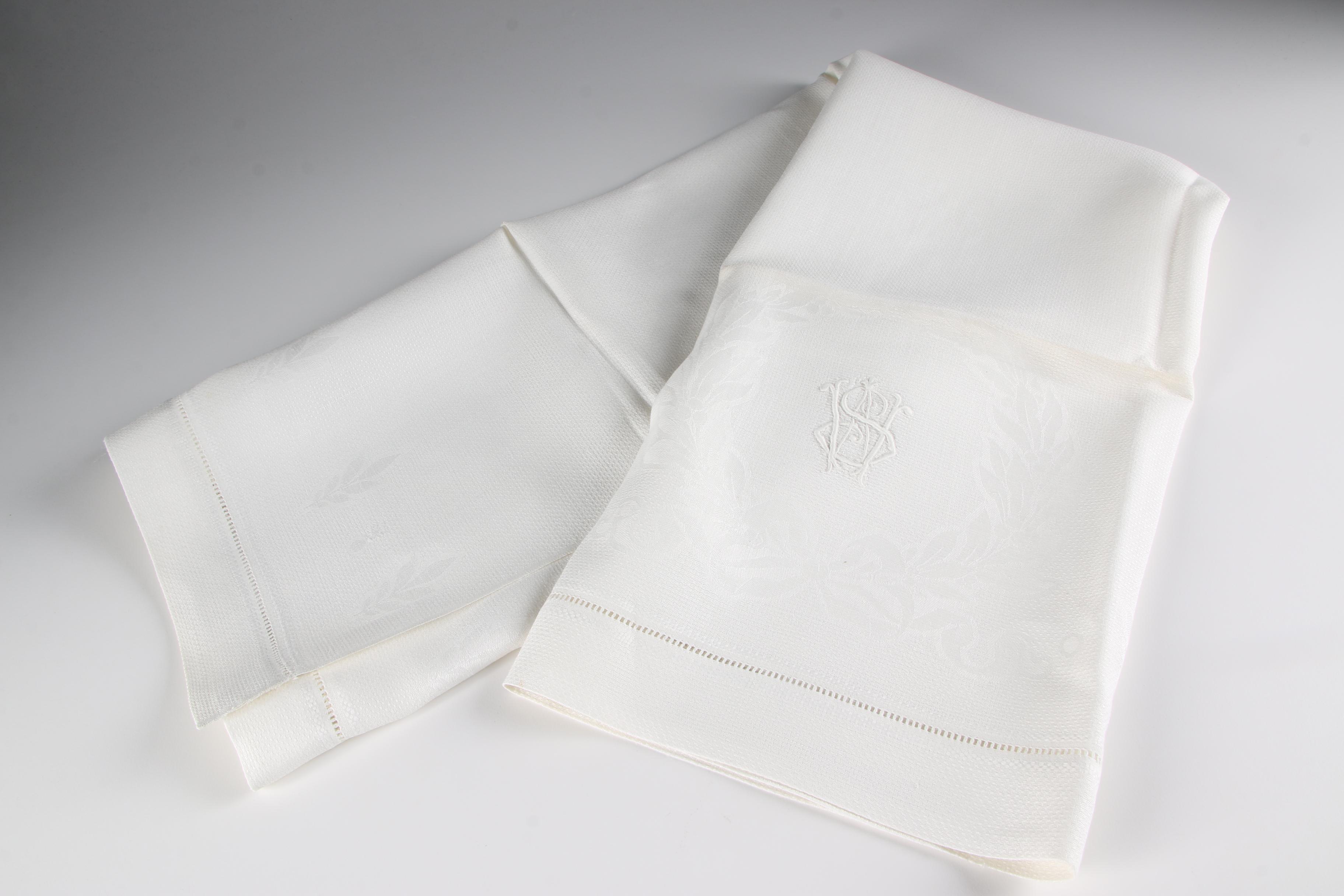 Monogrammed Linen Lapkin Napkins, Vintage EBTH