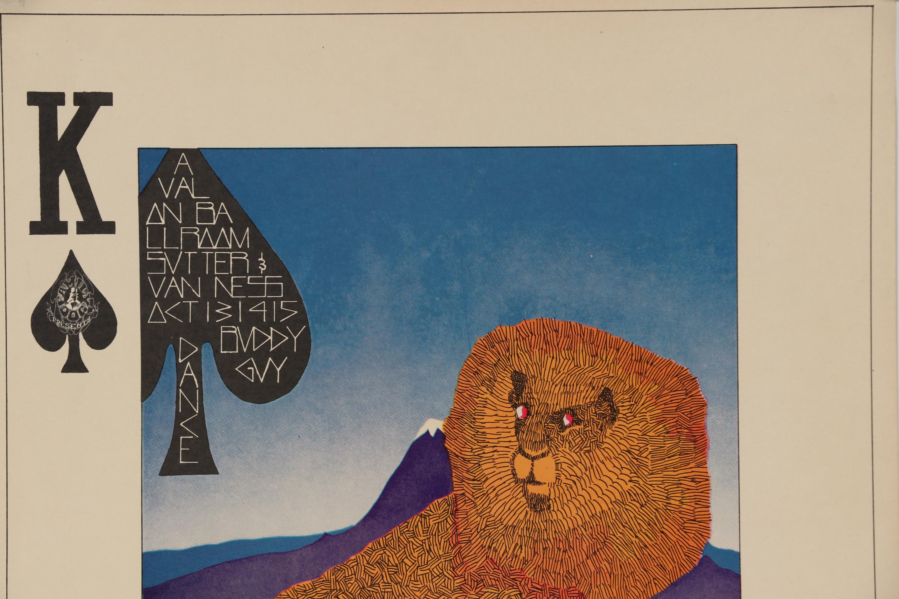 1967 Jack Hatfield Offset Lithograph Concert Poster "King of Spades" EBTH