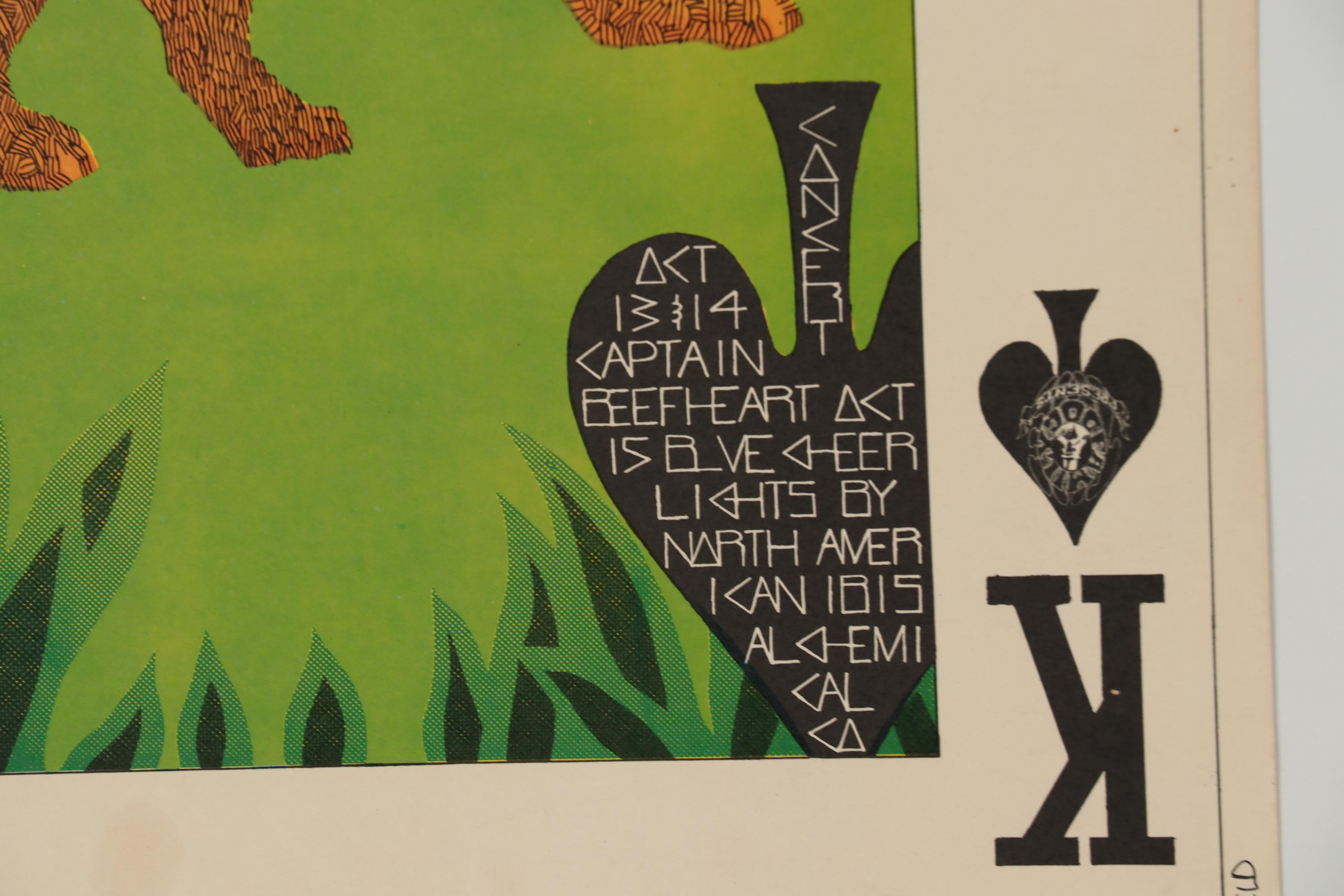 1967 Jack Hatfield Offset Lithograph Concert Poster "King of Spades" EBTH