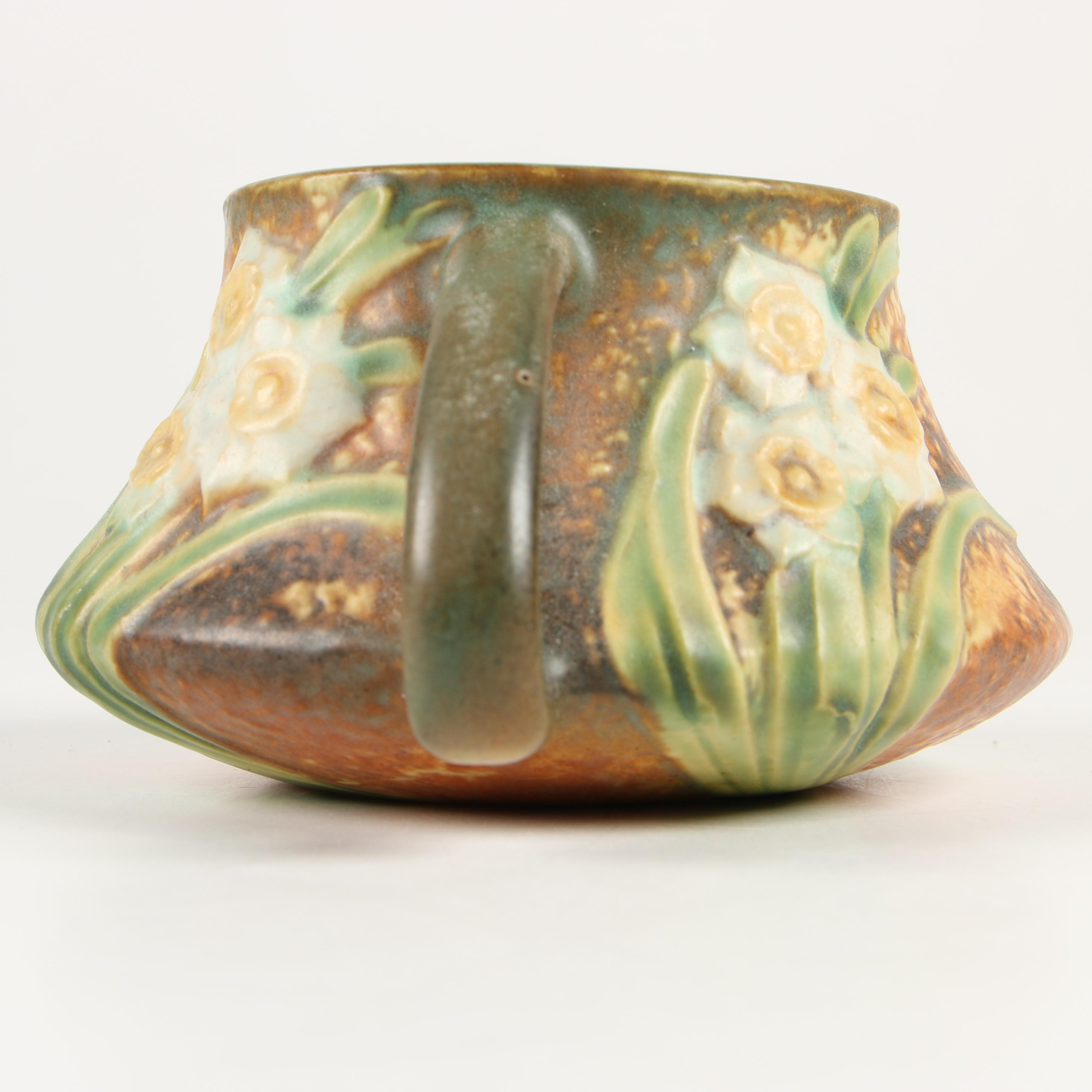 Roseville Art Pottery "Jonquil" Handled Vase, Early 20th Century EBTH
