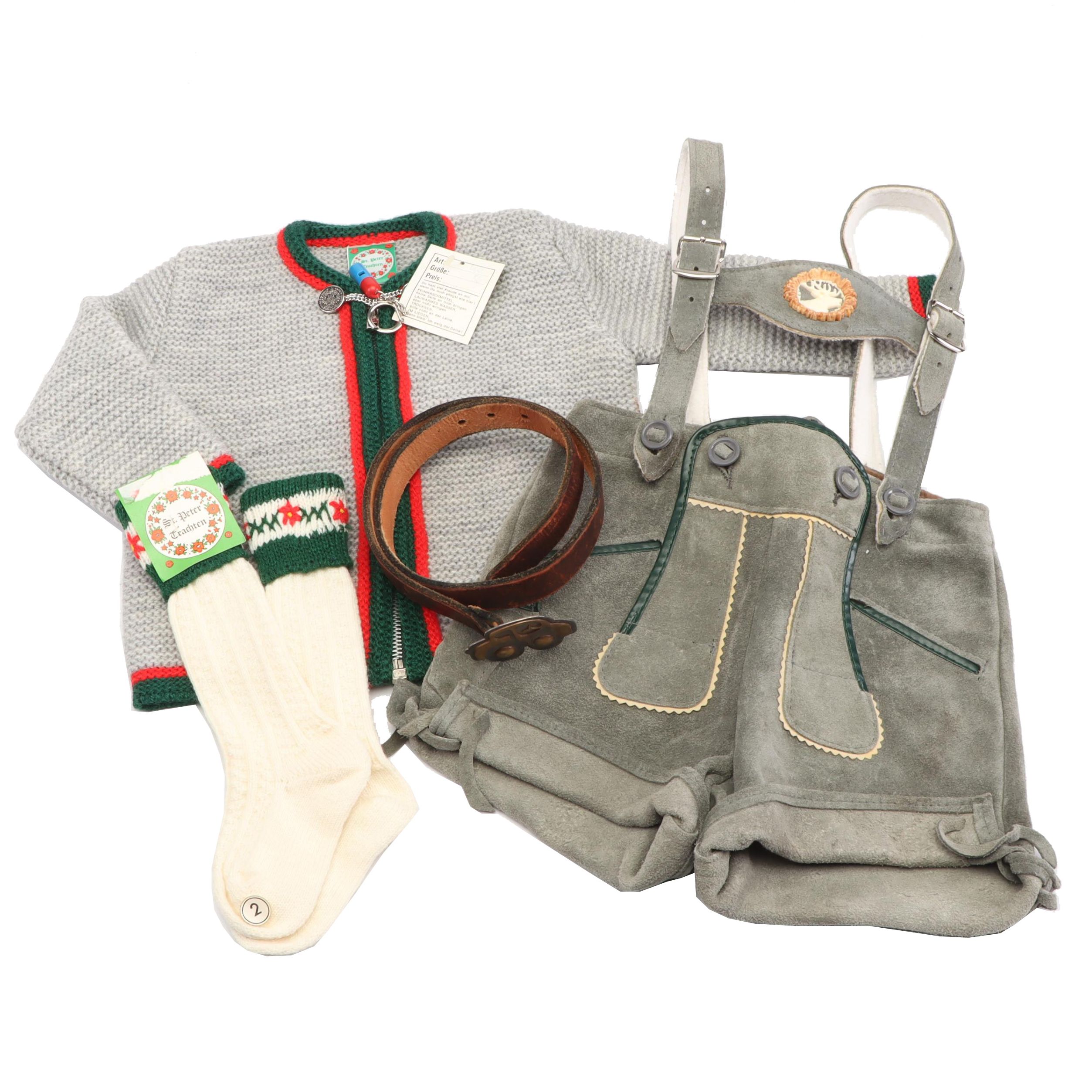 Children S Lederhosen Outfit From St Peter Trachten With Leather Belt Ebth