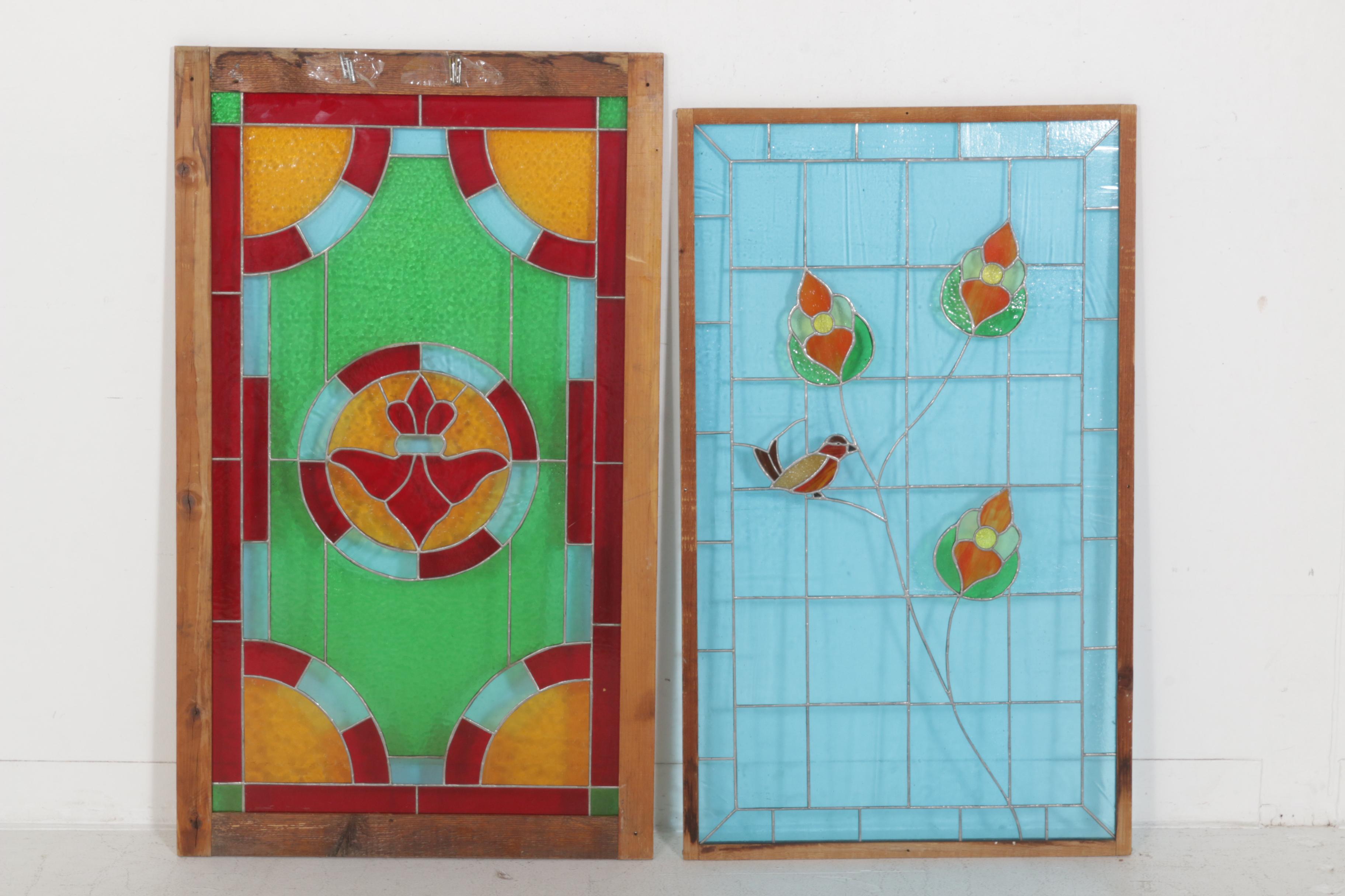 Large Stained Glass Window Wall Decor EBTH