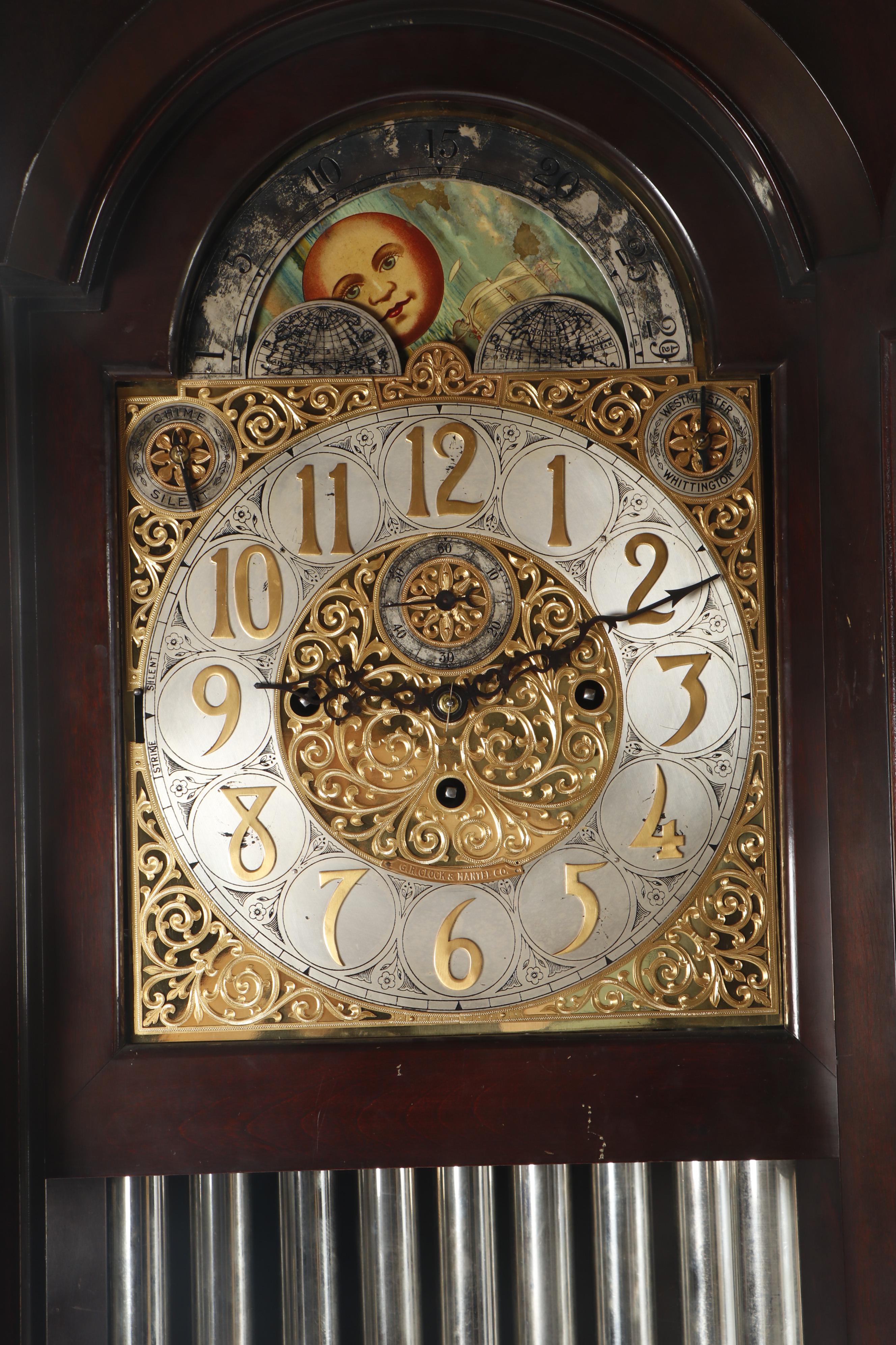 Grand Rapids Clock & Mantel Co. Grandfather Clock, Early 20th Century