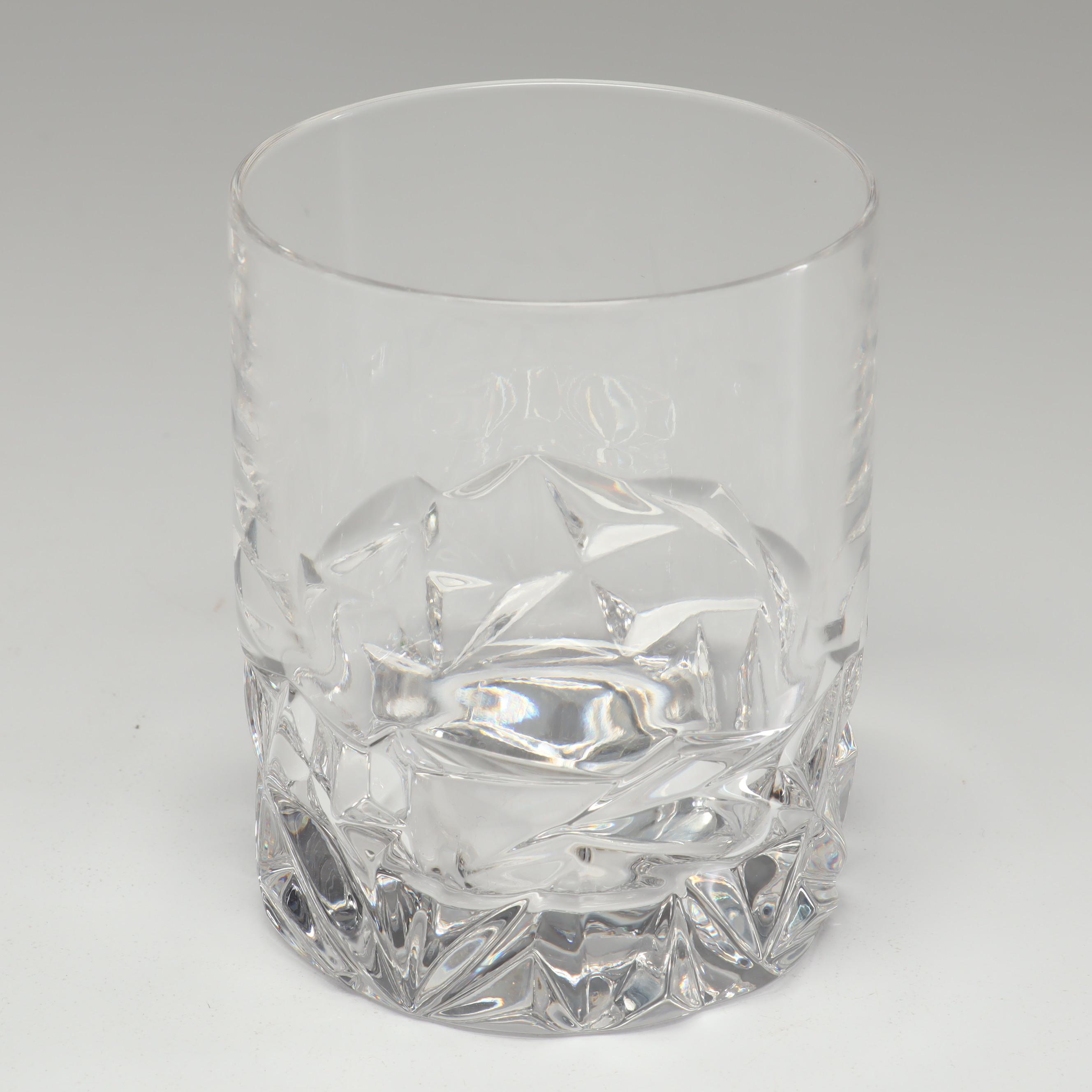 Tiffany & Co. Crystal "Rock Cut" Double Old Fashioned Glasses EBTH