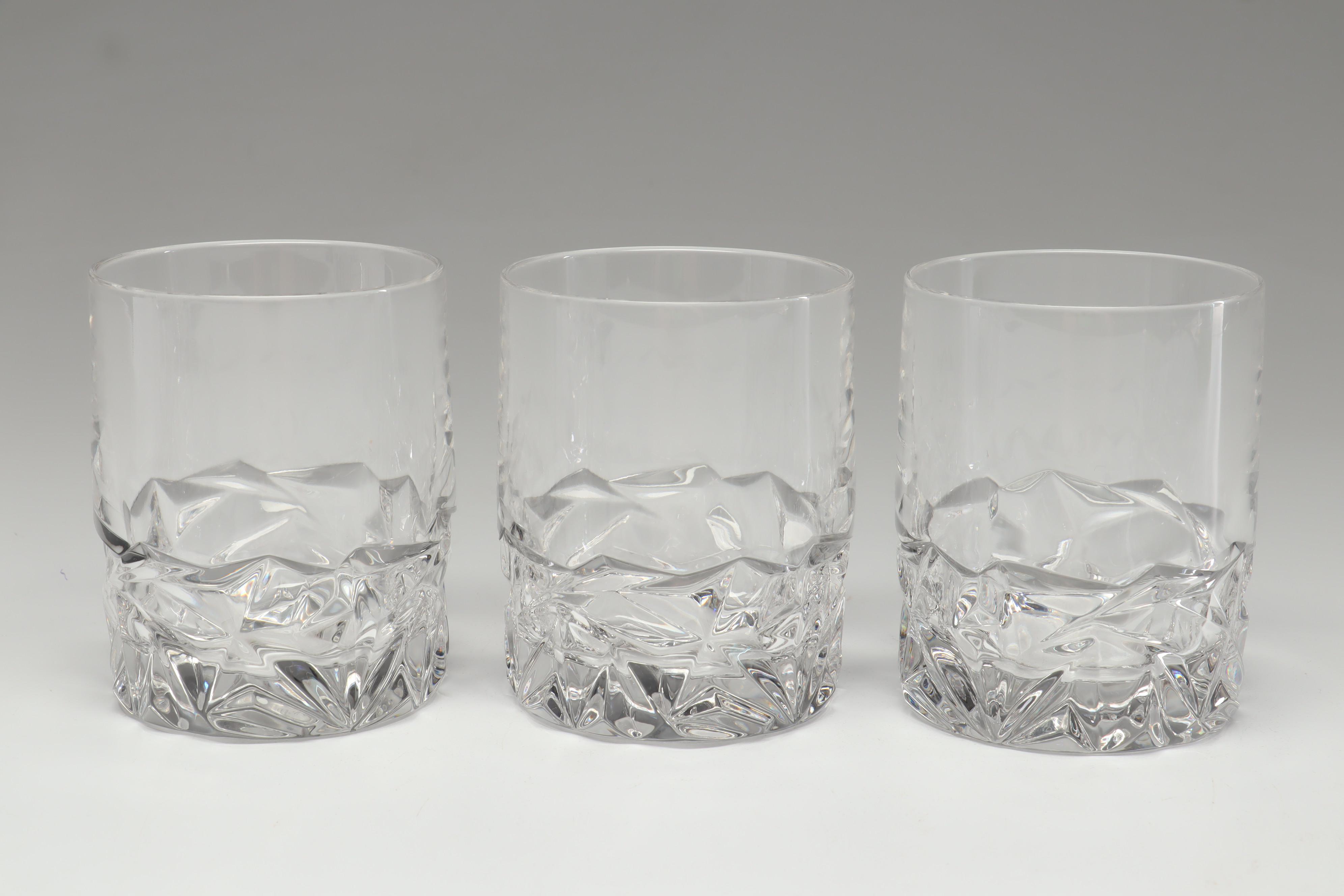 Tiffany & Co. Crystal "Rock Cut" Double Old Fashioned Glasses EBTH