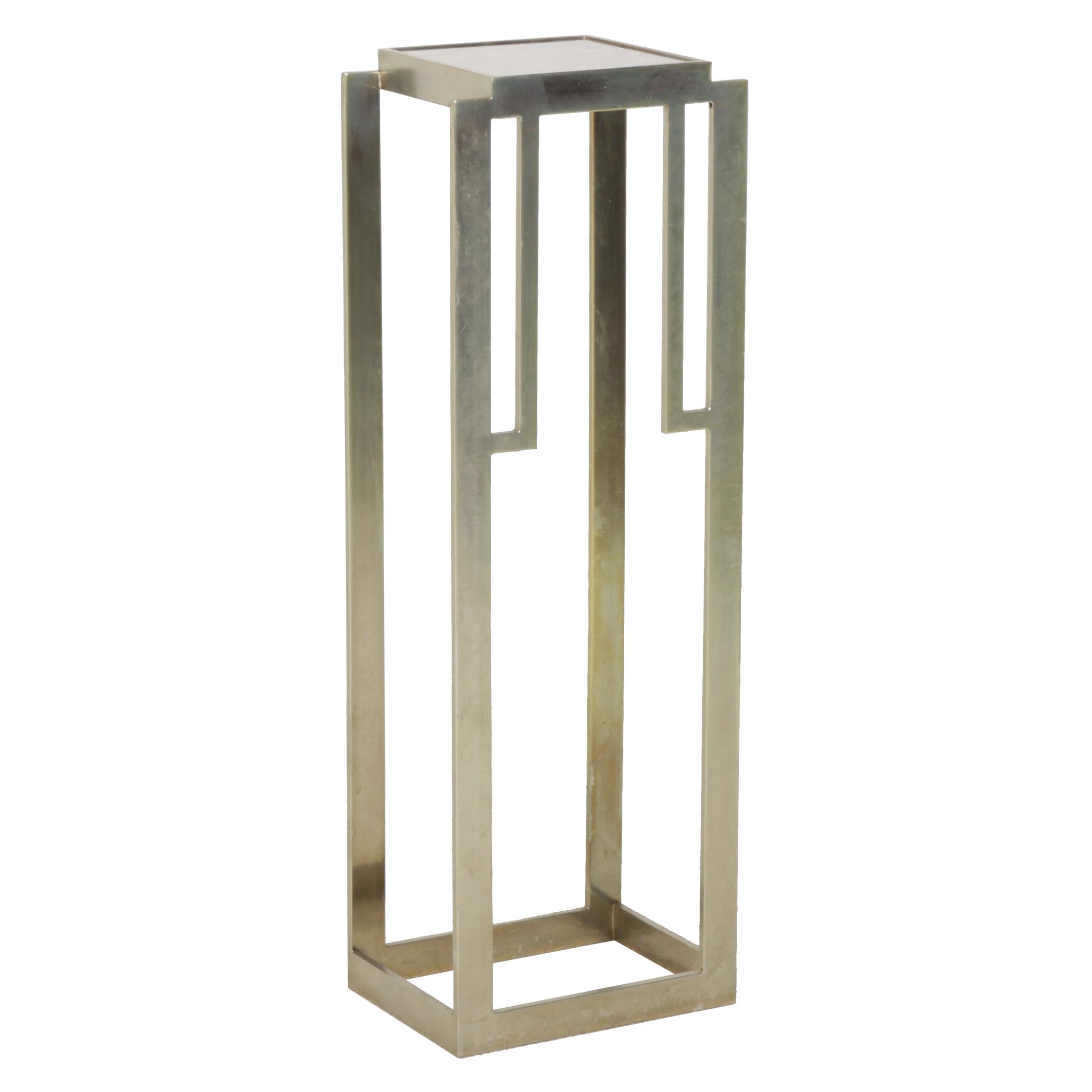 Metal Frame Glass Top Plant Stand EBTH
