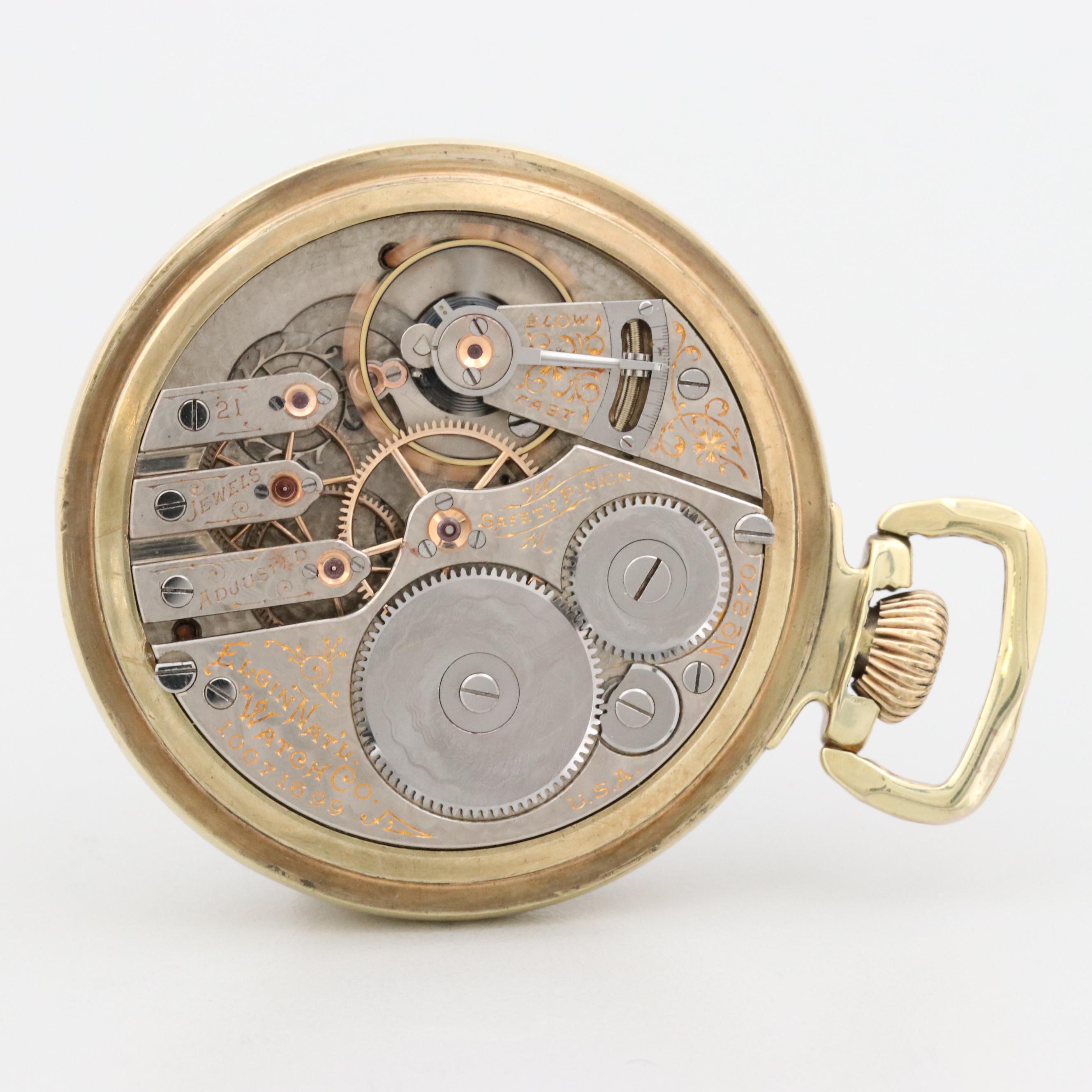 Antique Elgin Railroad Grade 10K Gold Filled Pocket Watch, 1904 EBTH