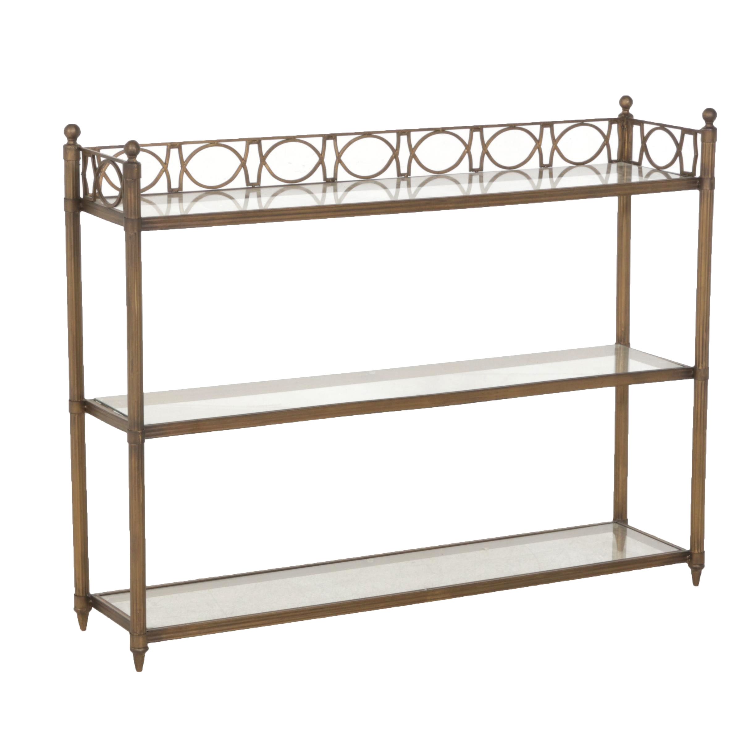 Contemporary Brass and Glass Shelf | EBTH