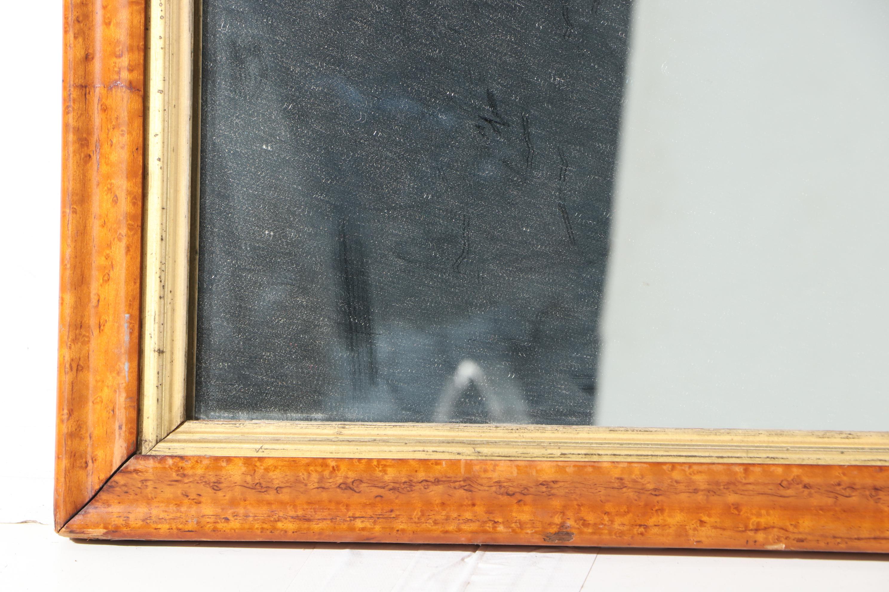 Birdseye Maple Frame Wall Mirror EBTH