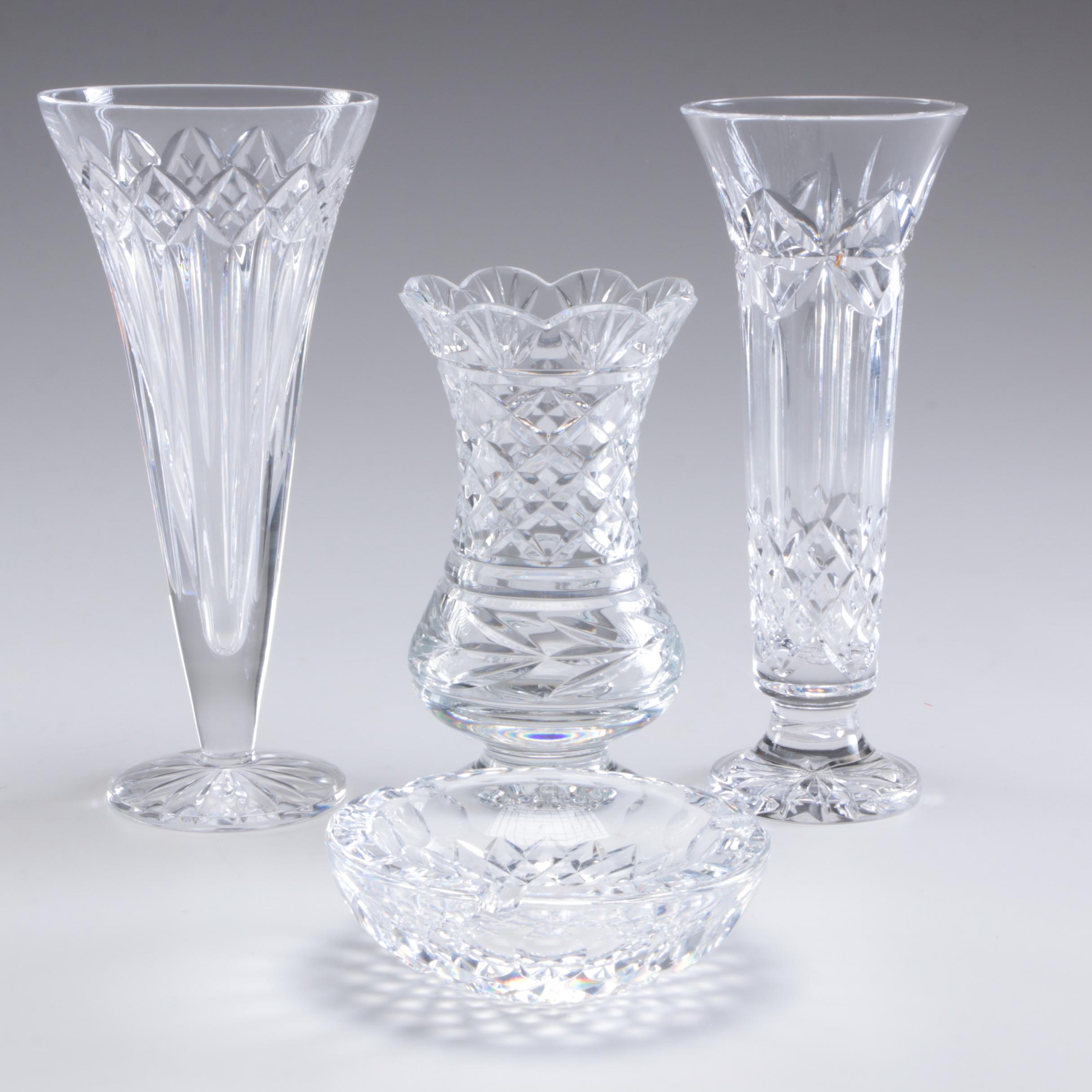 Waterford Crystal Balmoral Vase And Other Waterford Vases Ebth