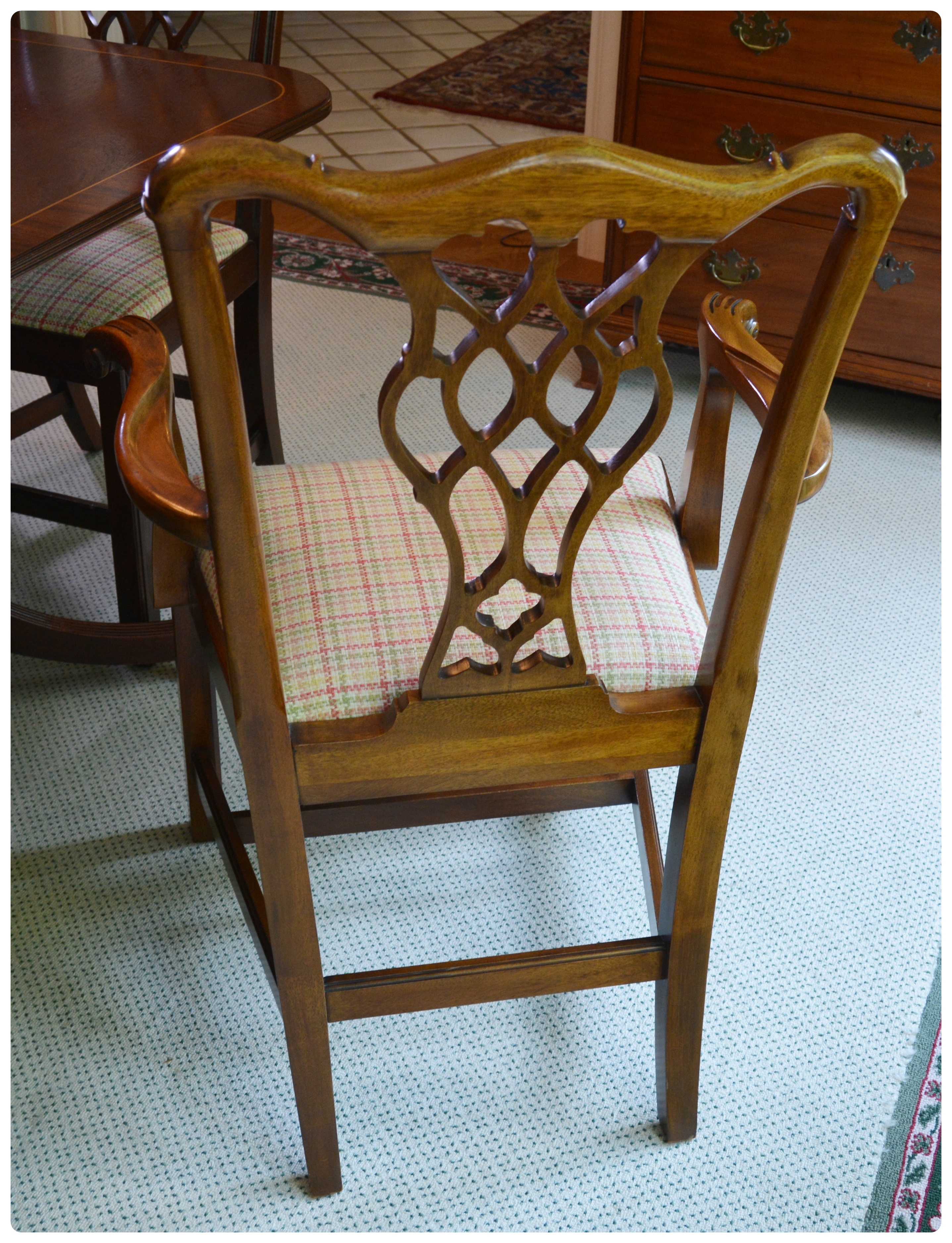 Baker Historic Charleston Dining Table with Baker Chippendale Dining