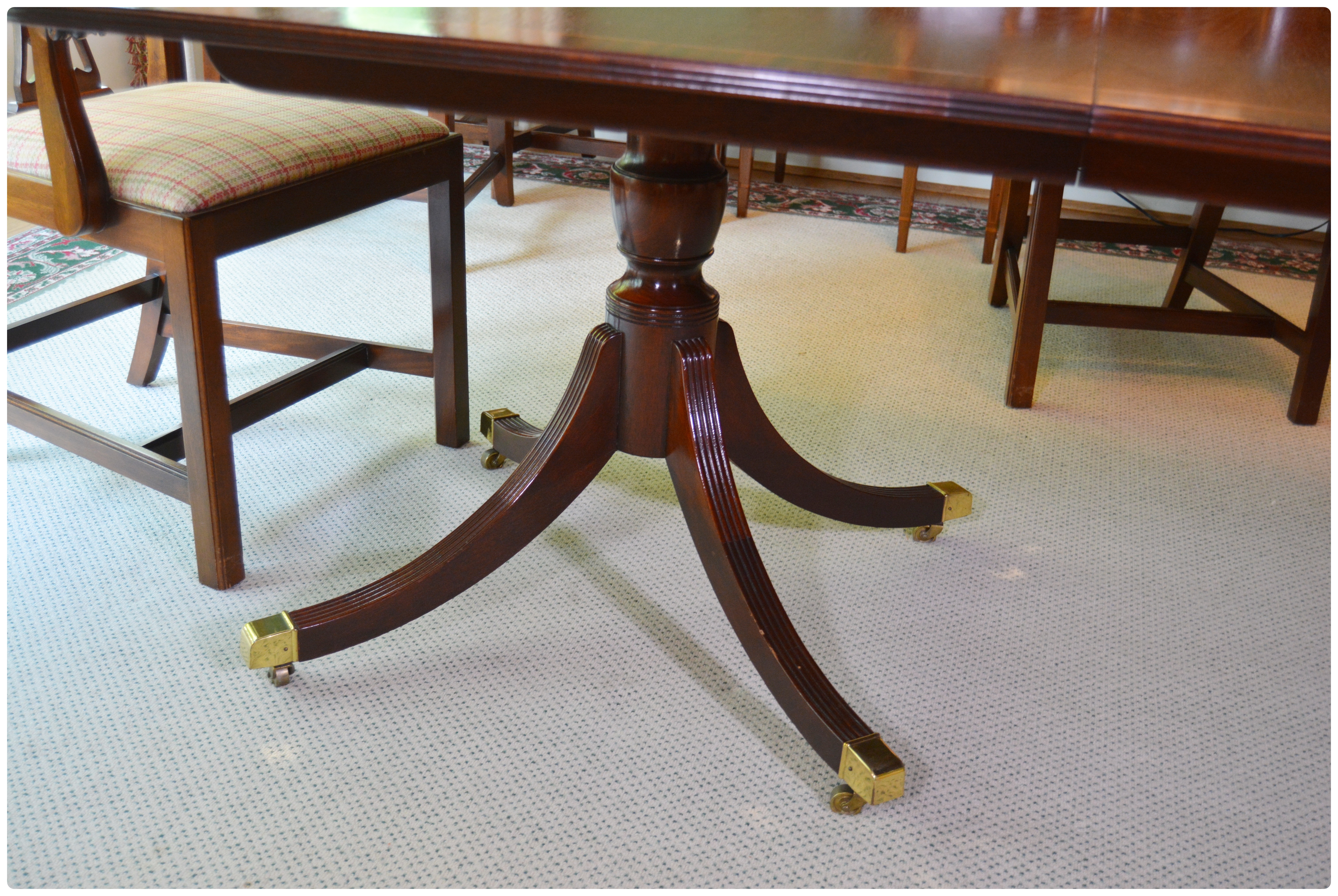 Baker Historic Charleston Dining Table with Baker Chippendale Dining