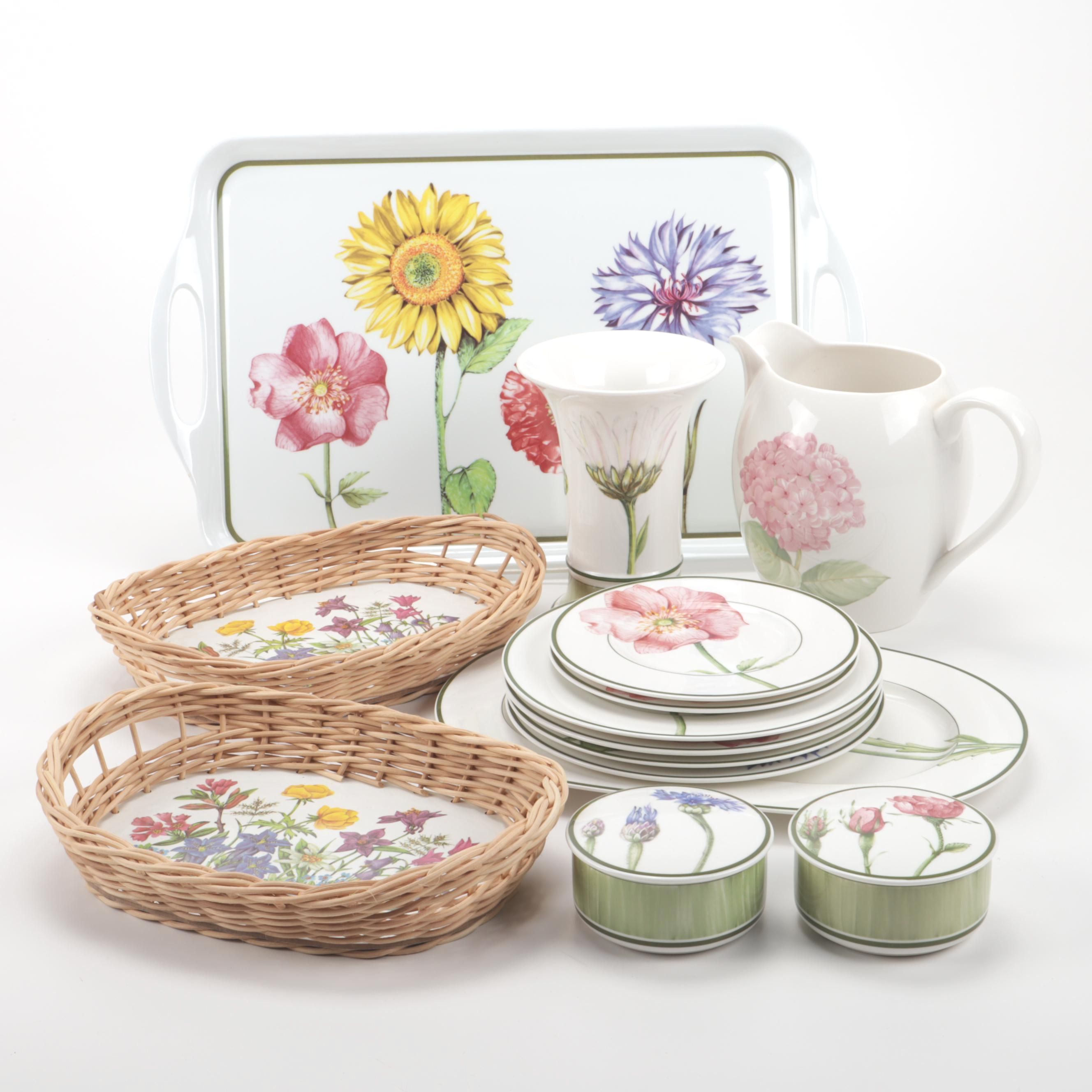 Villeroy & Boch "Flora" Mix and Match Pattern Serveware EBTH