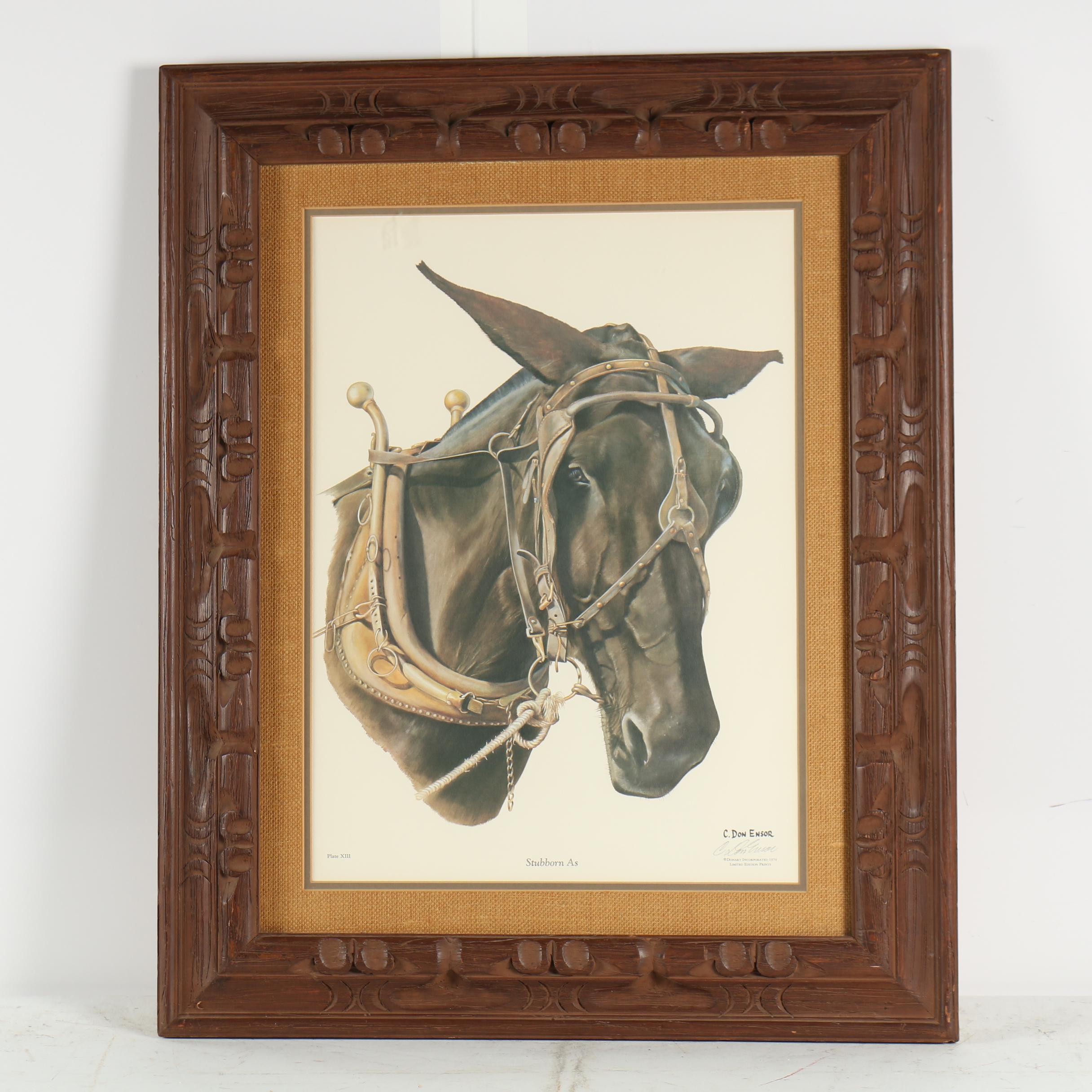 C. Don Ensor Offset Lithograph "Stubborn As" EBTH