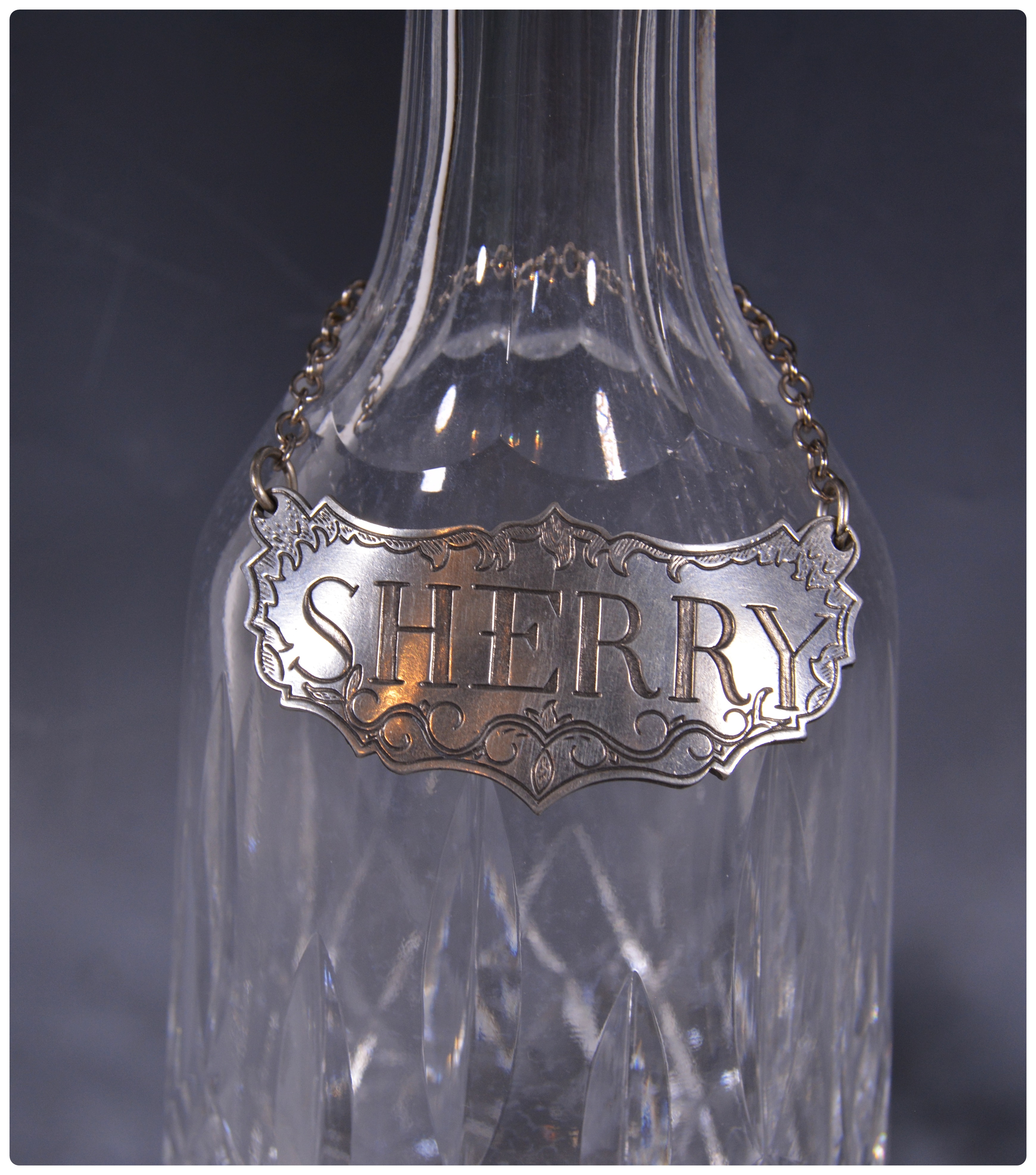 Waterford Crystal Decanters with Pewter Decanter Tags EBTH