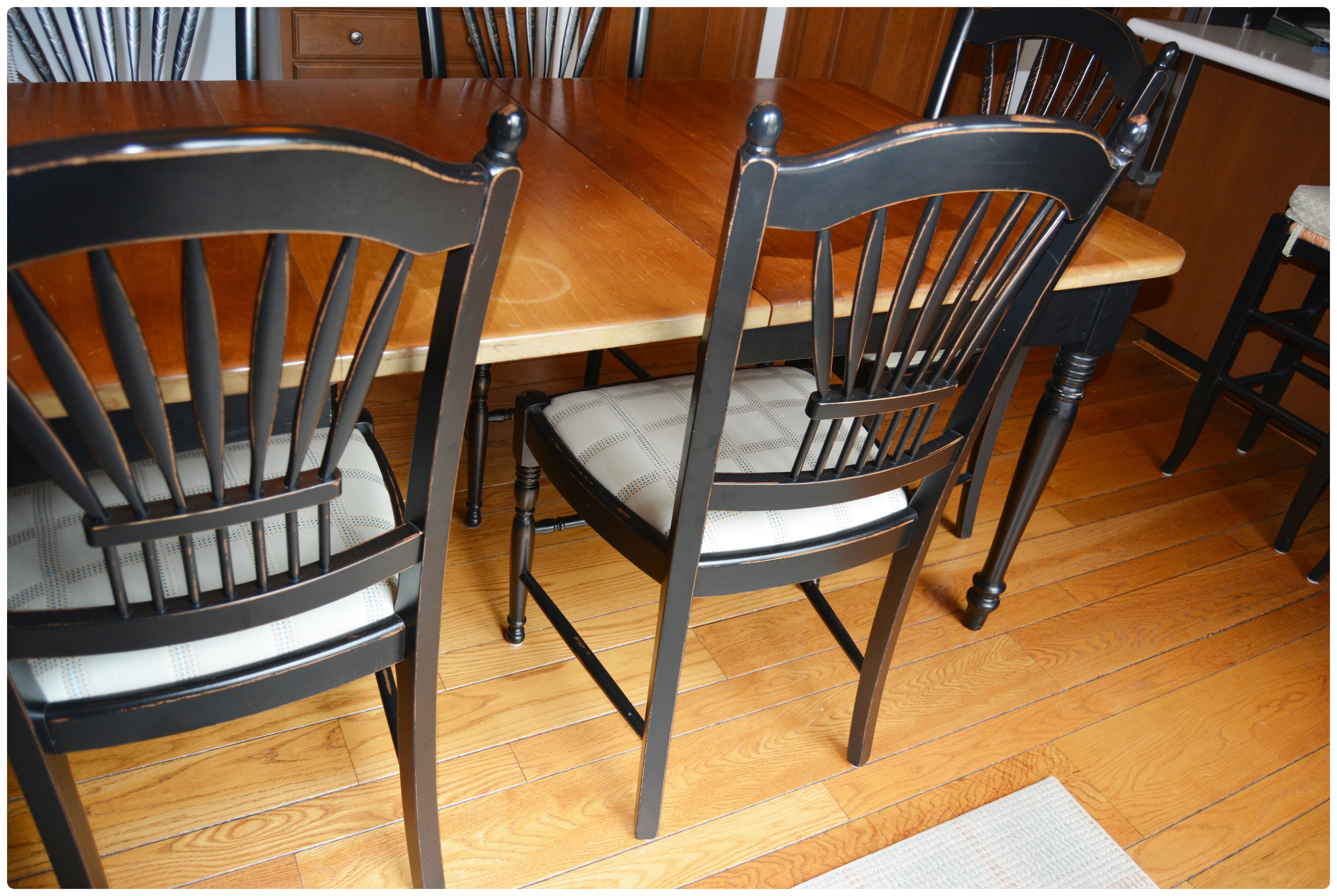 Lyndon Cherry and Black Painted Kitchen Table with Arhaus ...