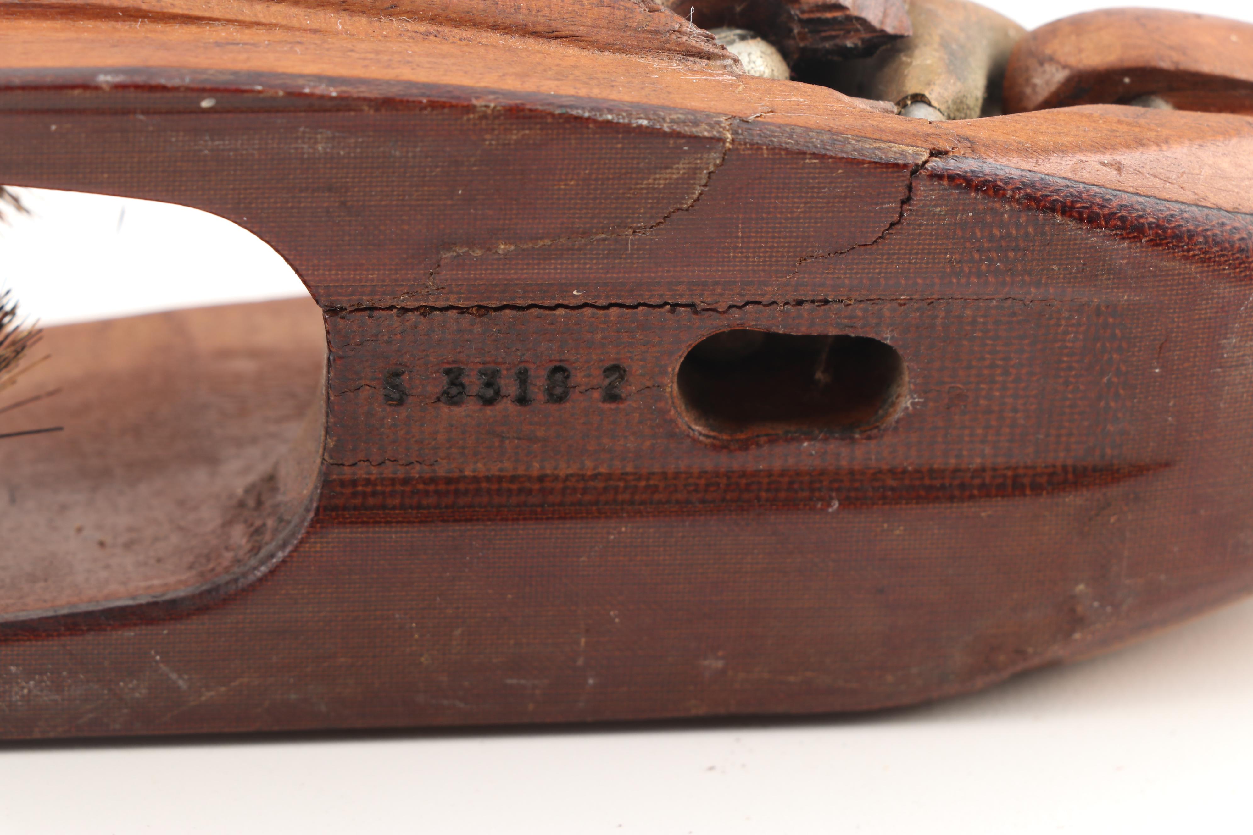 Converted Industrial Weaving Shuttlecock Candle Sconces, Early 20th