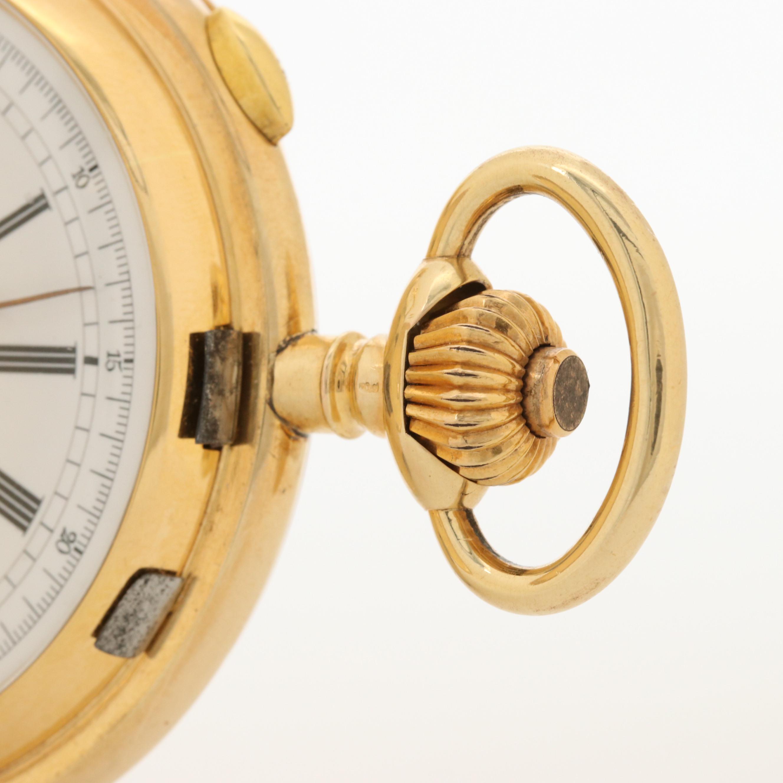 Le Phare "Tempora" 18K Gold Quarter Repeater Chronograph Pocket Watch