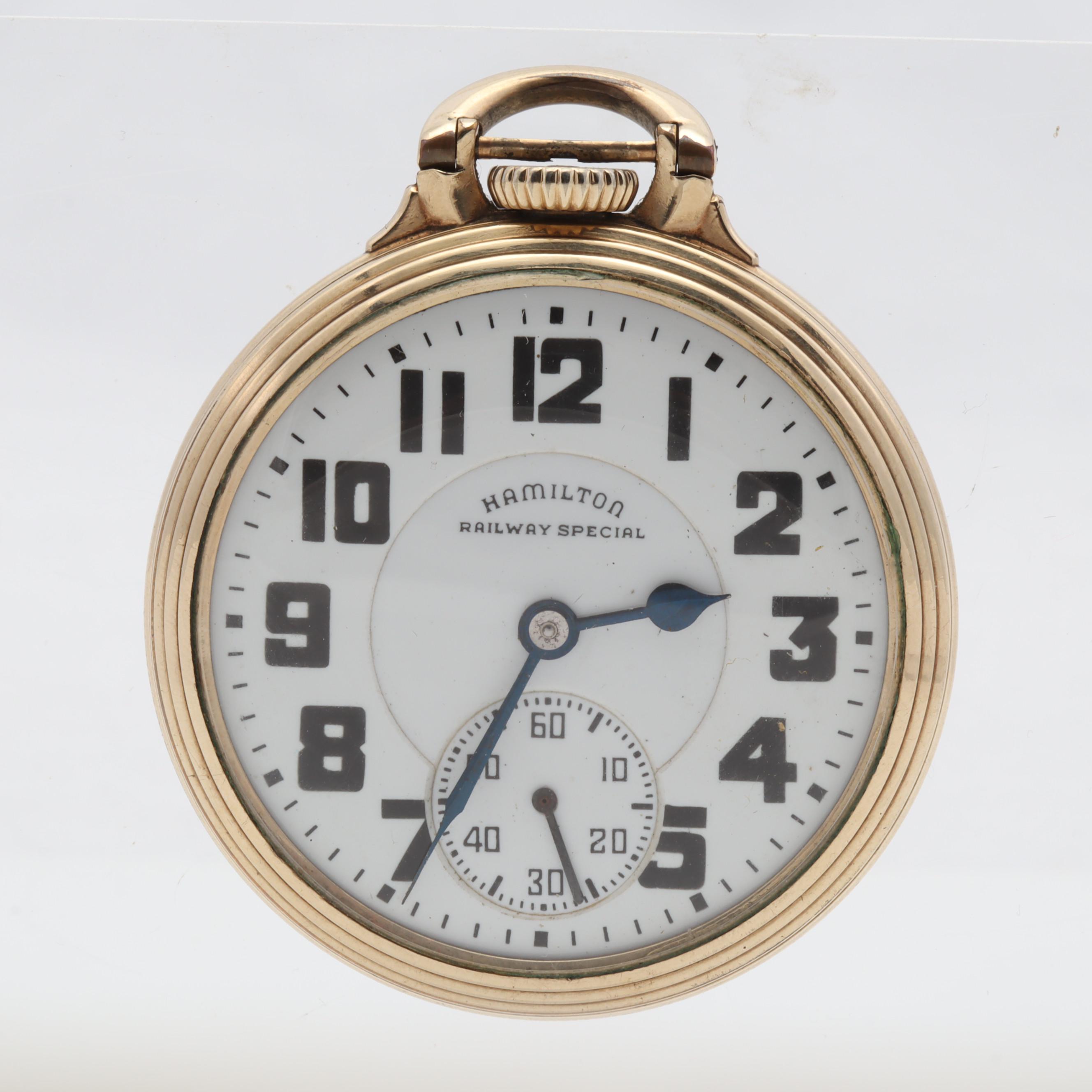 Hamilton Railway Special 10K Wadsworth GoldFilled Case Pocket Watch EBTH