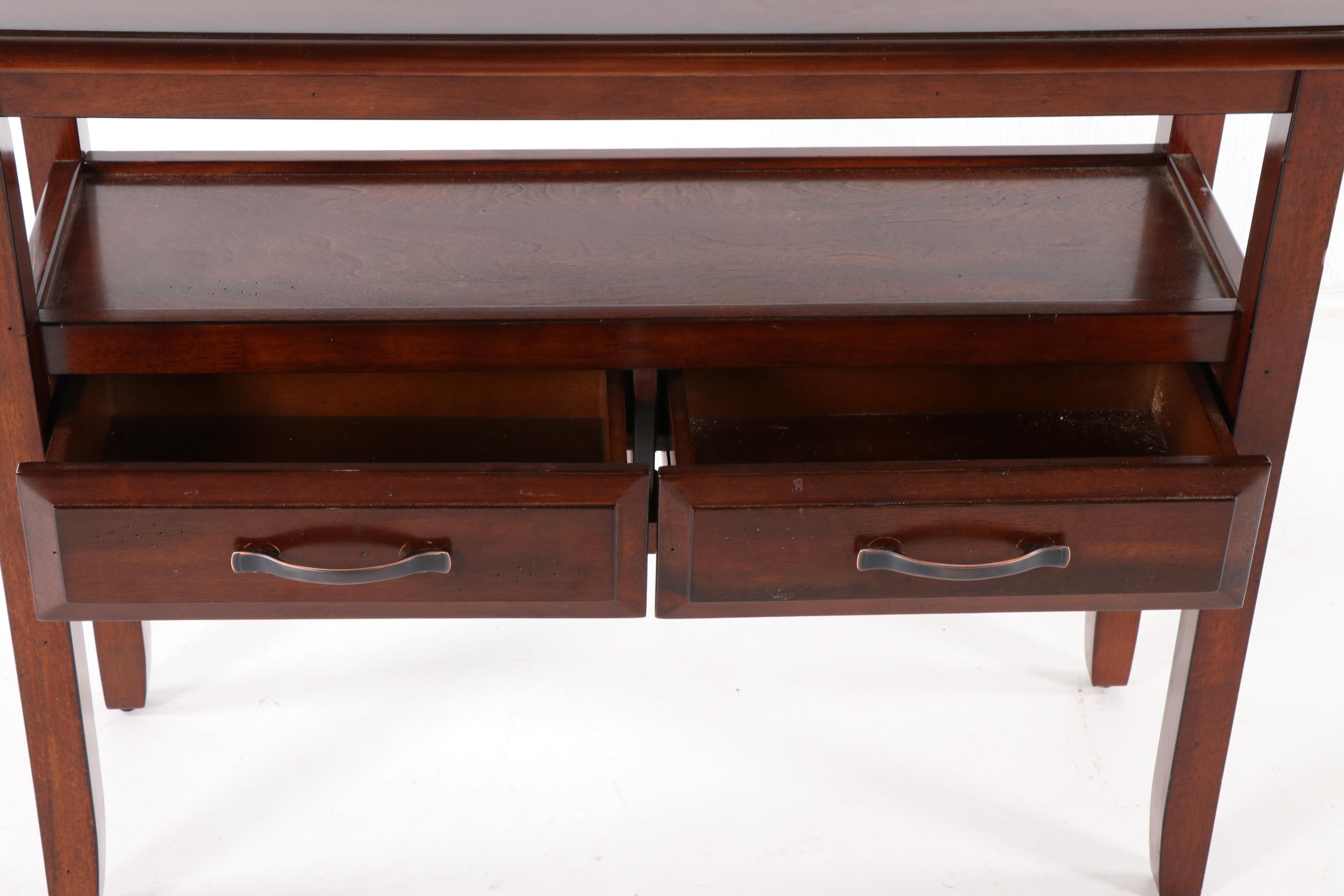 Cherry Console Table, Contemporary EBTH