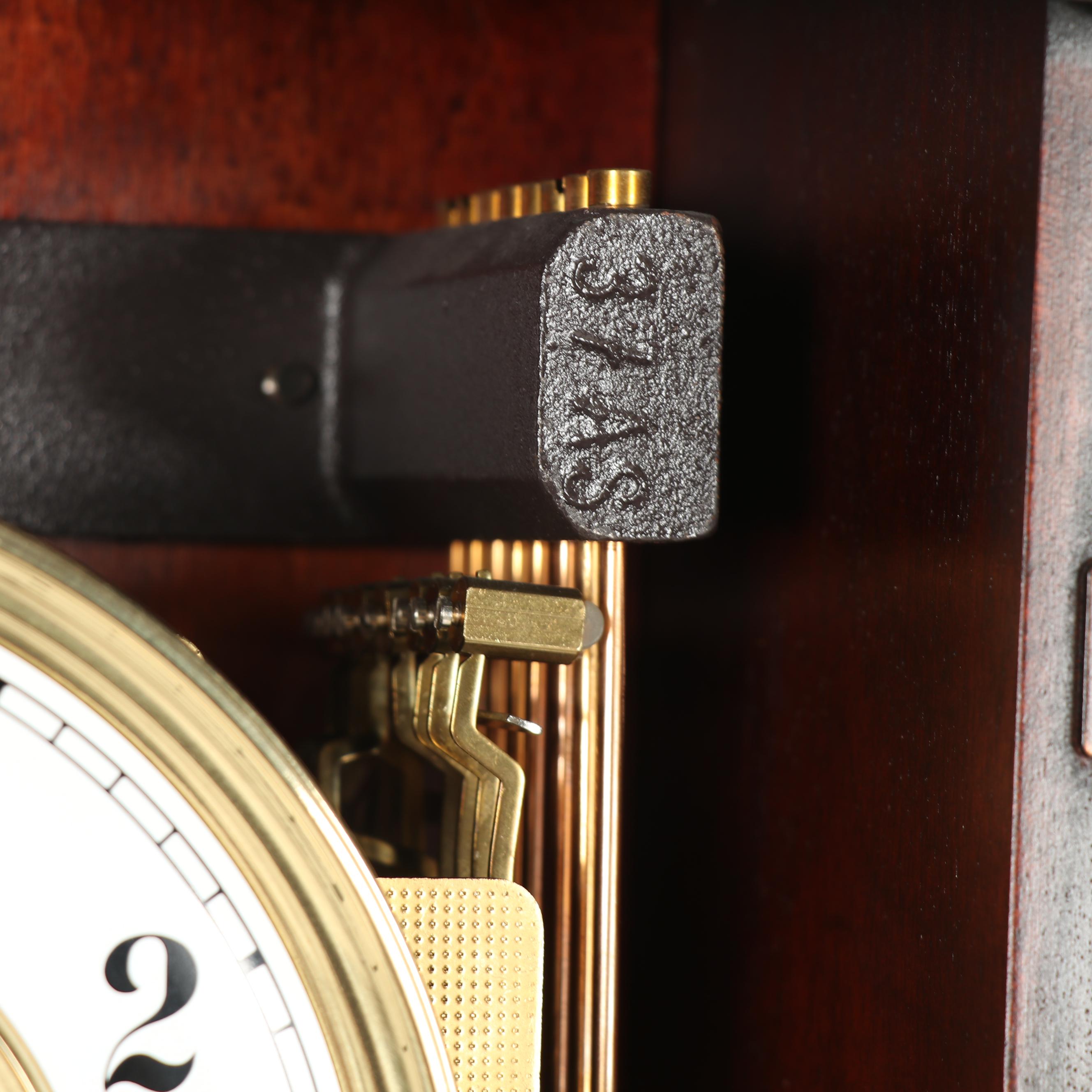 Howard Miller "Jennison" Mahogany Veneer Pendulum Wall Clock with Lyre