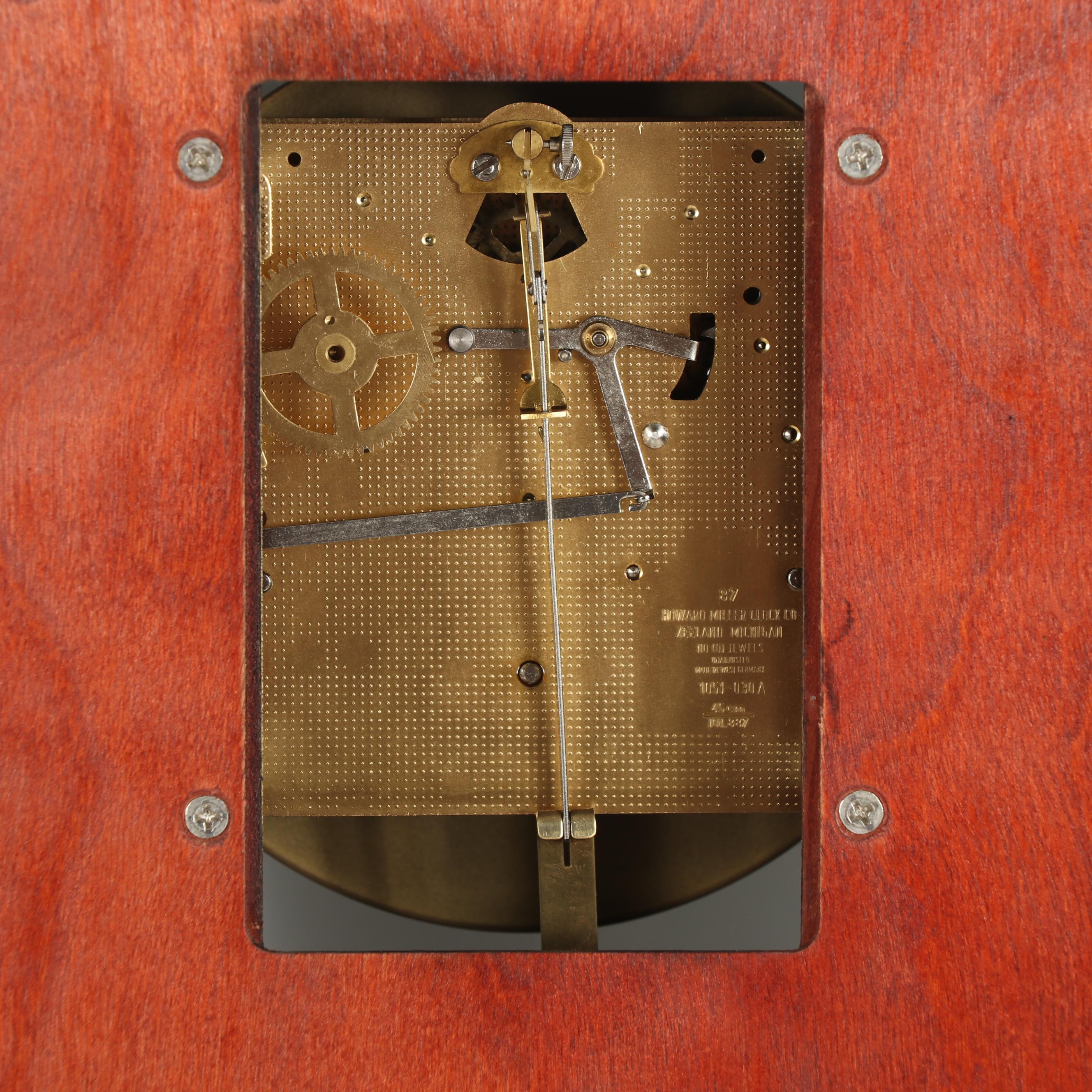 Howard Miller "Jennison" Mahogany Veneer Pendulum Wall Clock with Lyre