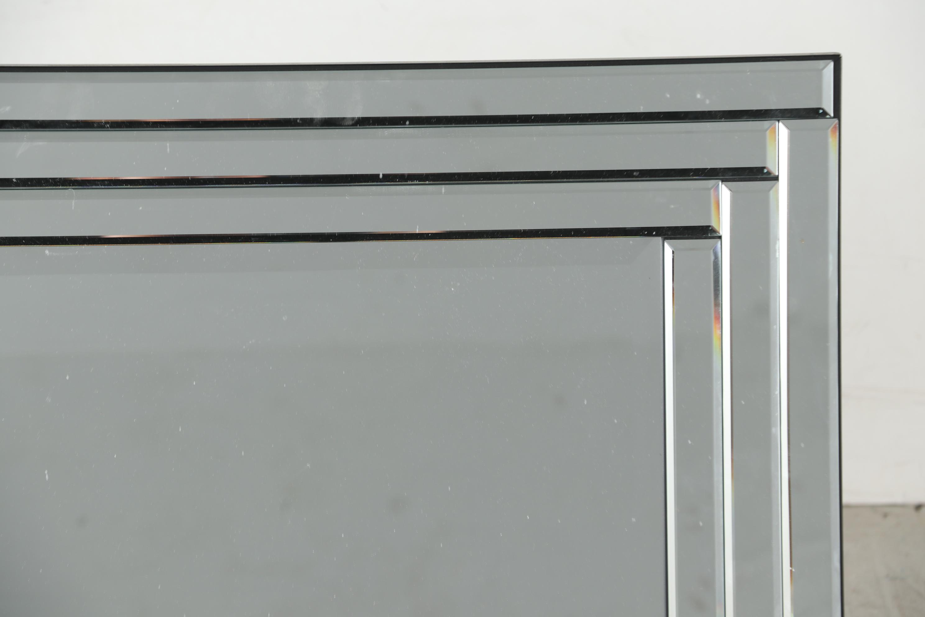 Beveled Panel Wall Mirror, Contemporary EBTH