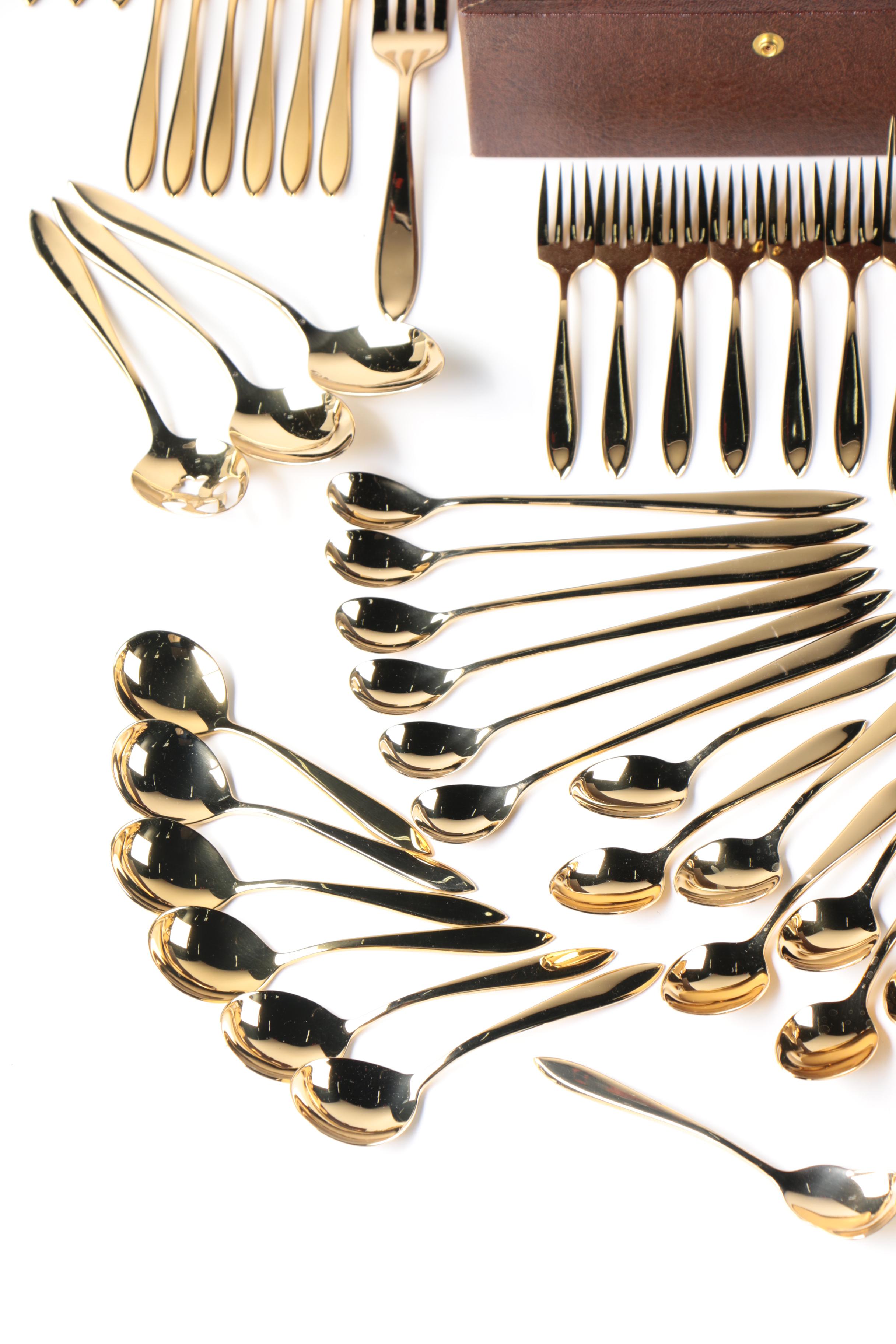 DirilyteDirigold "Regal" Flatware with Gold Wash for Twelve EBTH