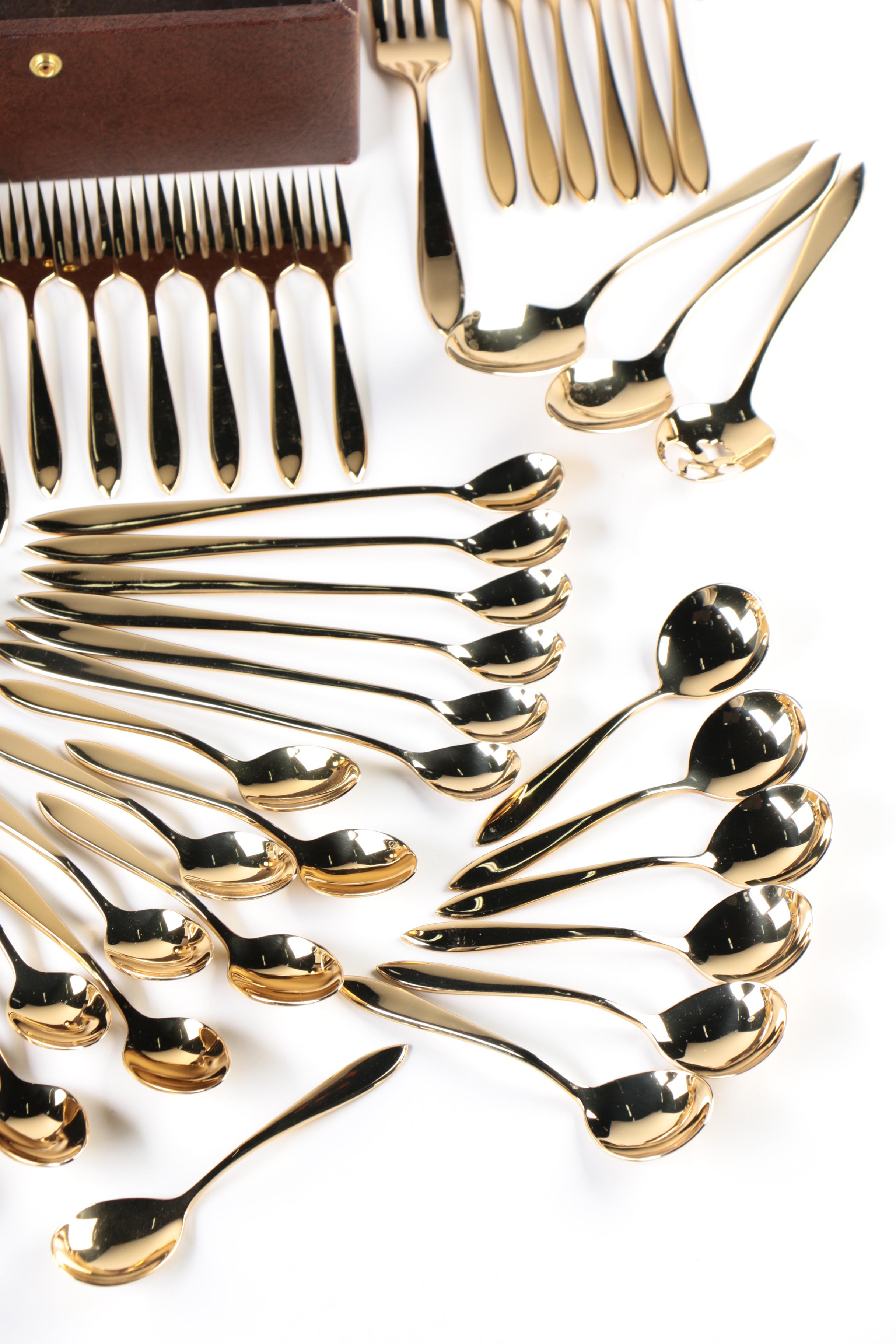 DirilyteDirigold "Regal" Flatware with Gold Wash for Twelve EBTH