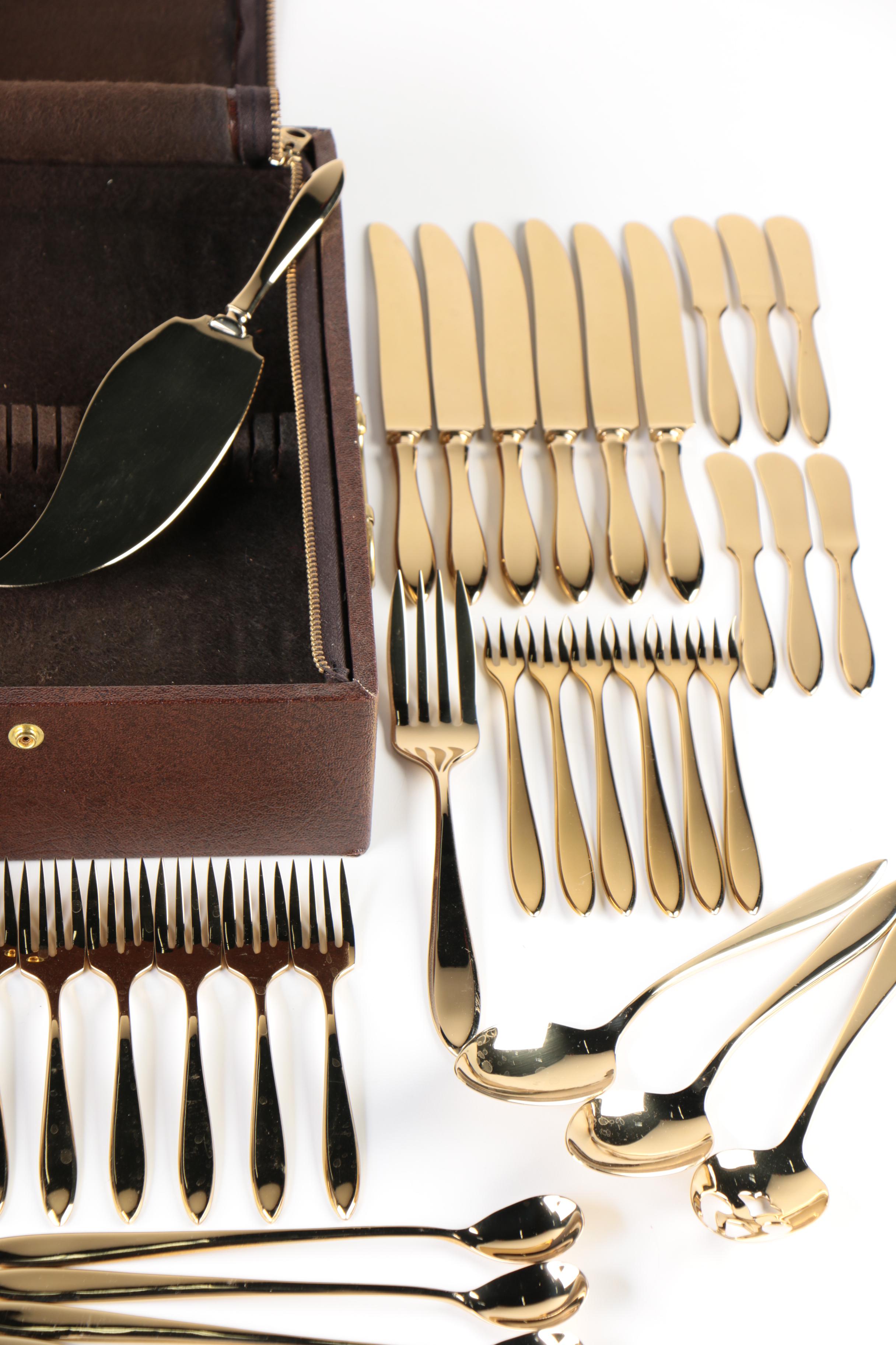 DirilyteDirigold "Regal" Flatware with Gold Wash for Twelve EBTH