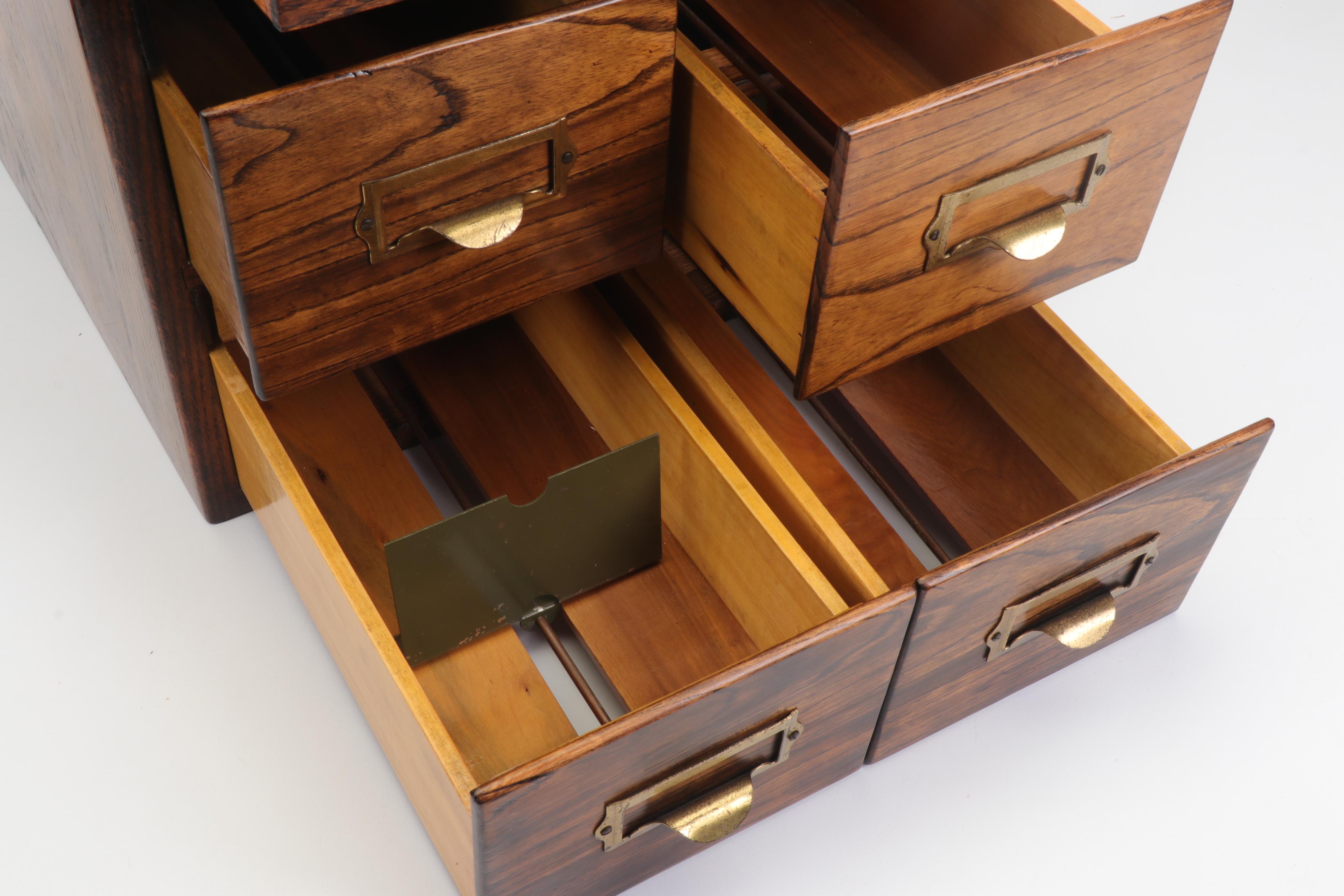 Oak Card Catalog EBTH