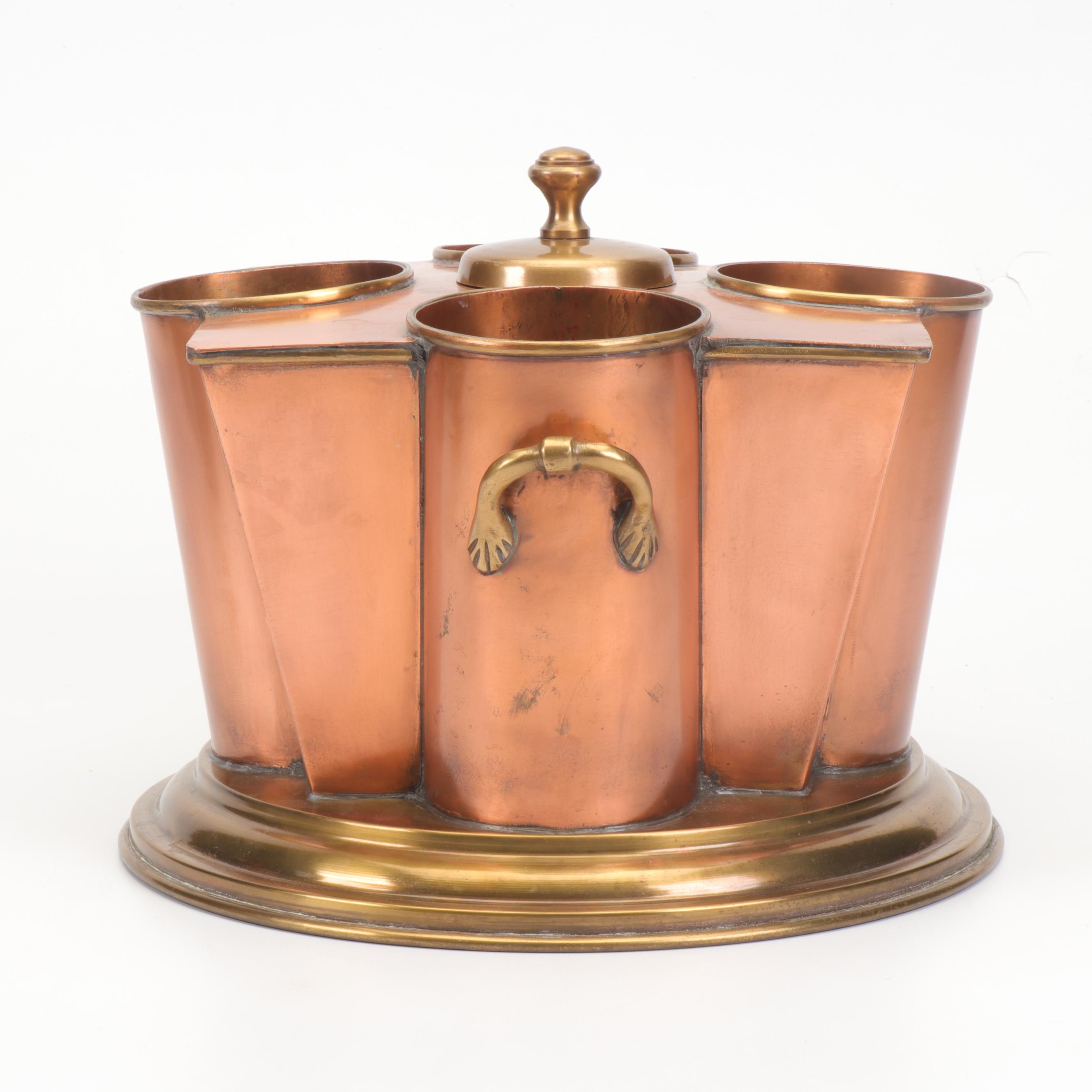Global Views Copper and Brass Wine Chiller, Late 20th Century EBTH