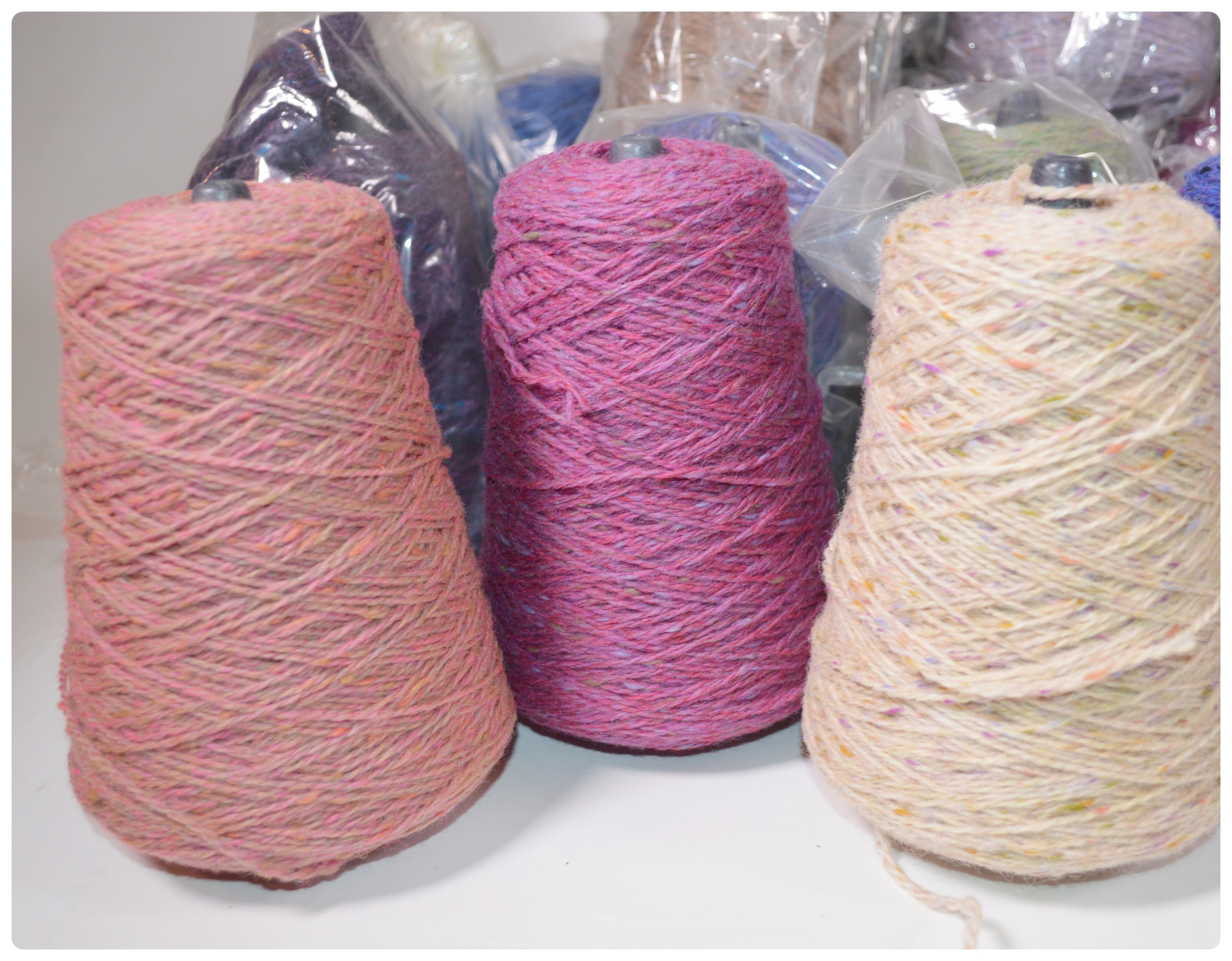 Harrisville Designs Tweed Wool Knitting Yarn Cones EBTH