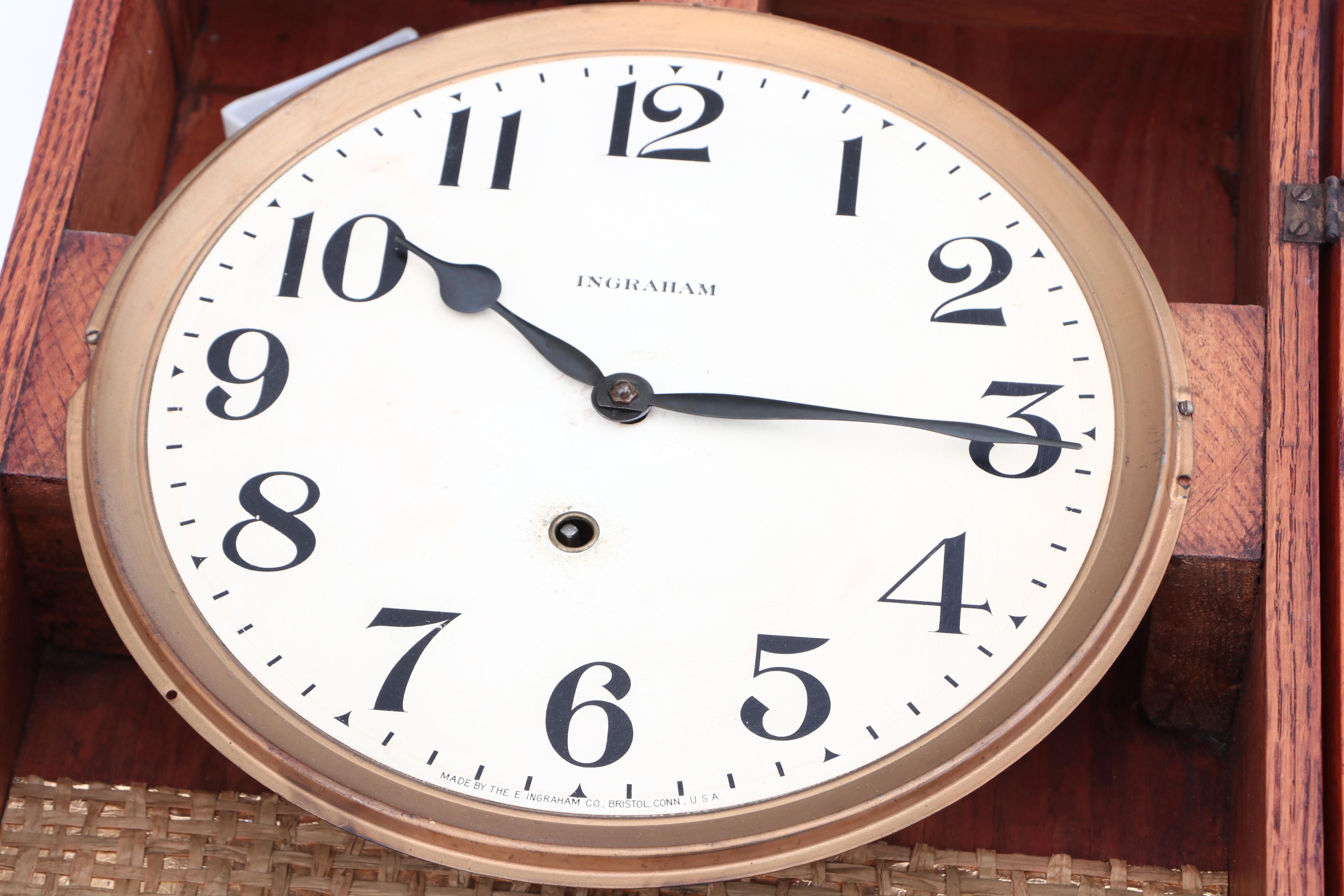 Ingraham "Landau" Oak Pendulum Clock, Early to Mid 20th Century EBTH