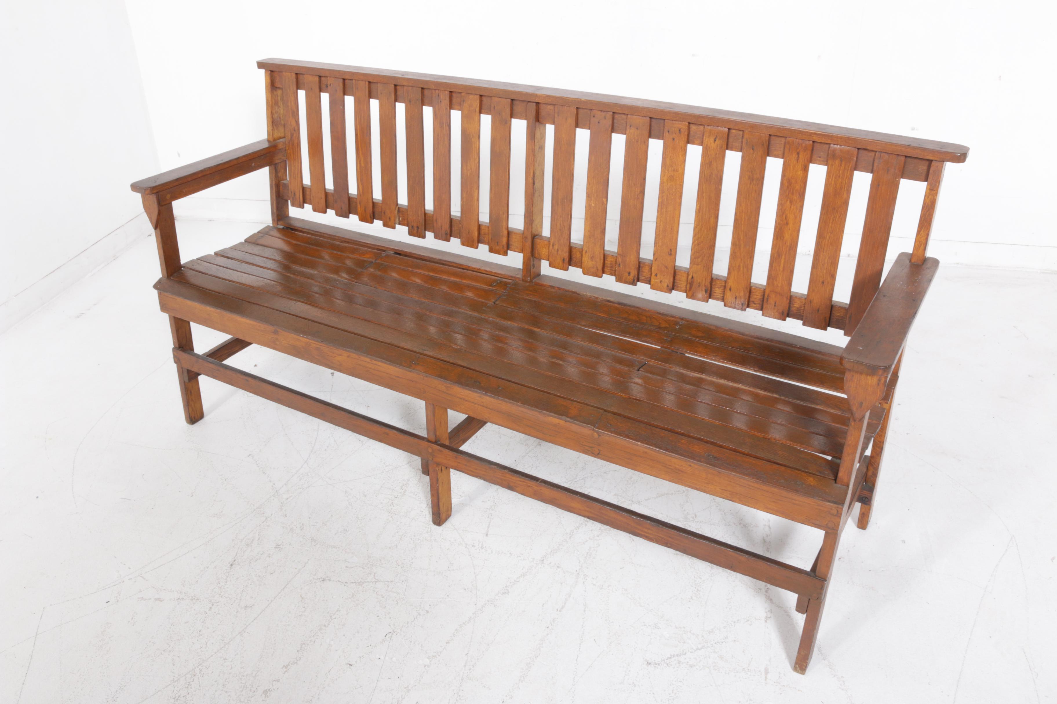 Mission Style Wooden Bench | EBTH