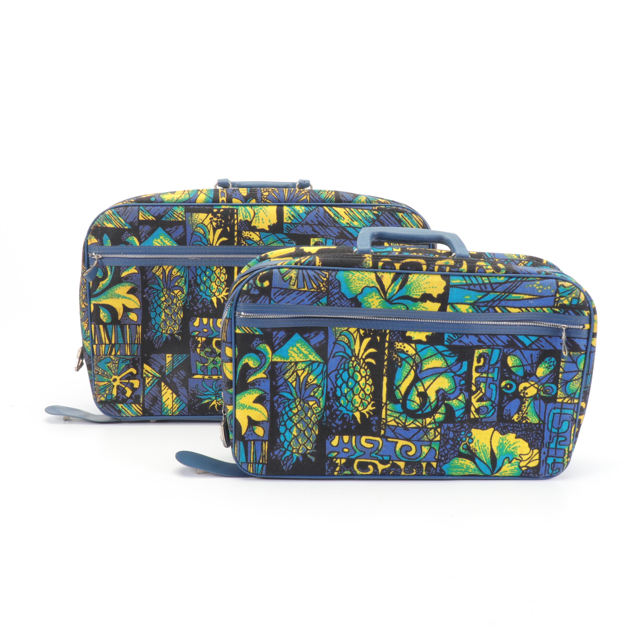 hawaiian print luggage sets