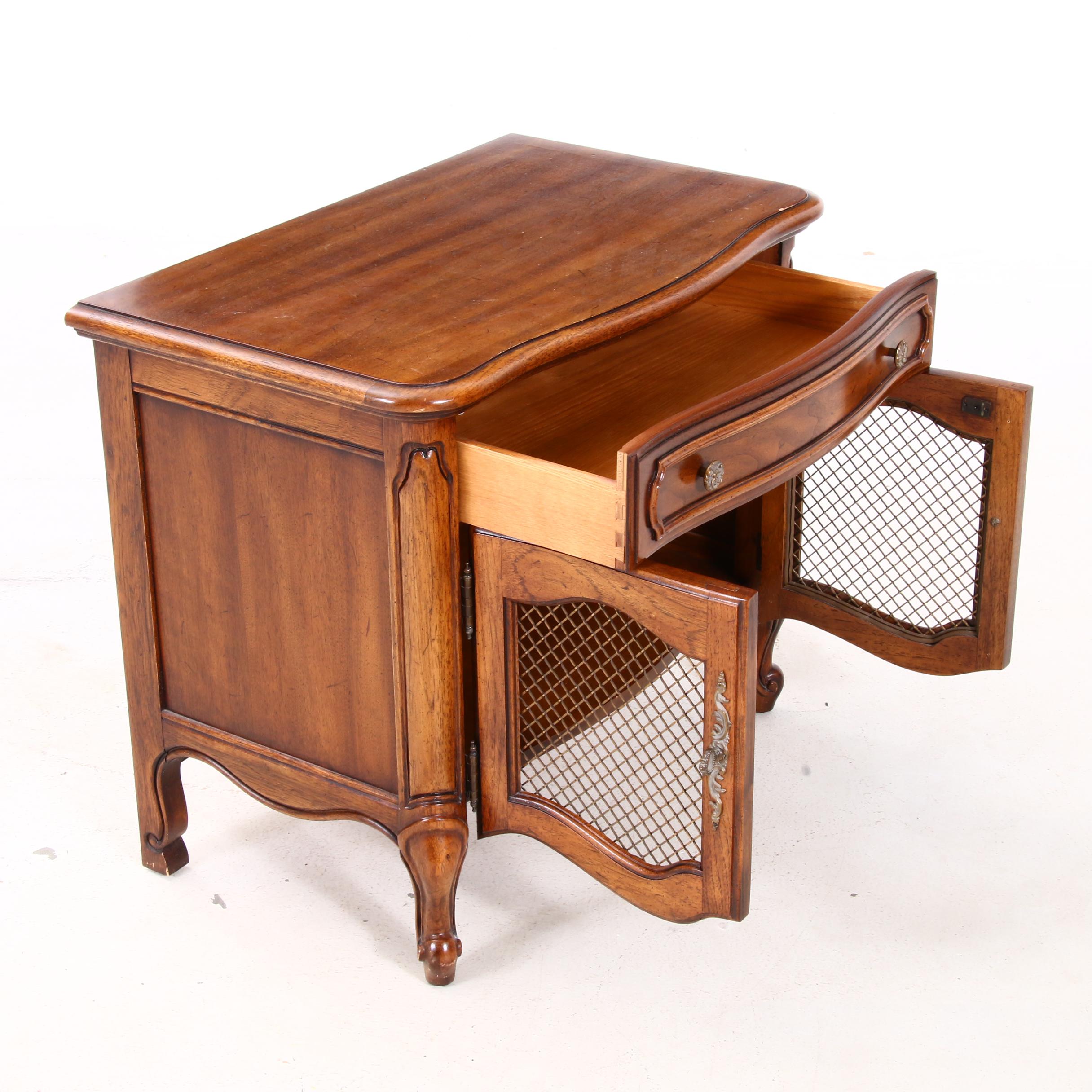 French Provincial Style Thomasville Pecan Bowed Front EBTH