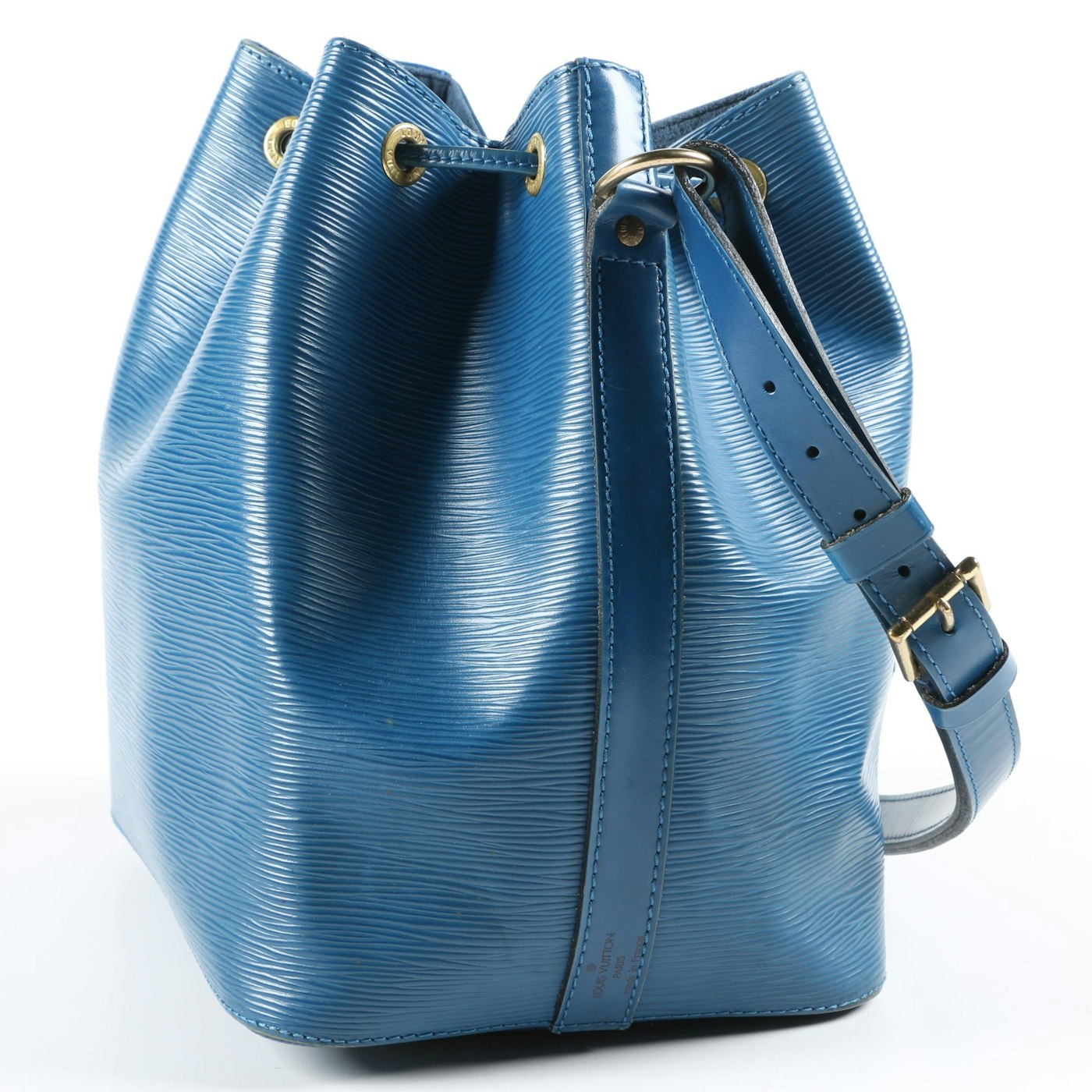 Shop for Louis Vuitton Blue Epi Leather Noe GM Drawstring Shoulder