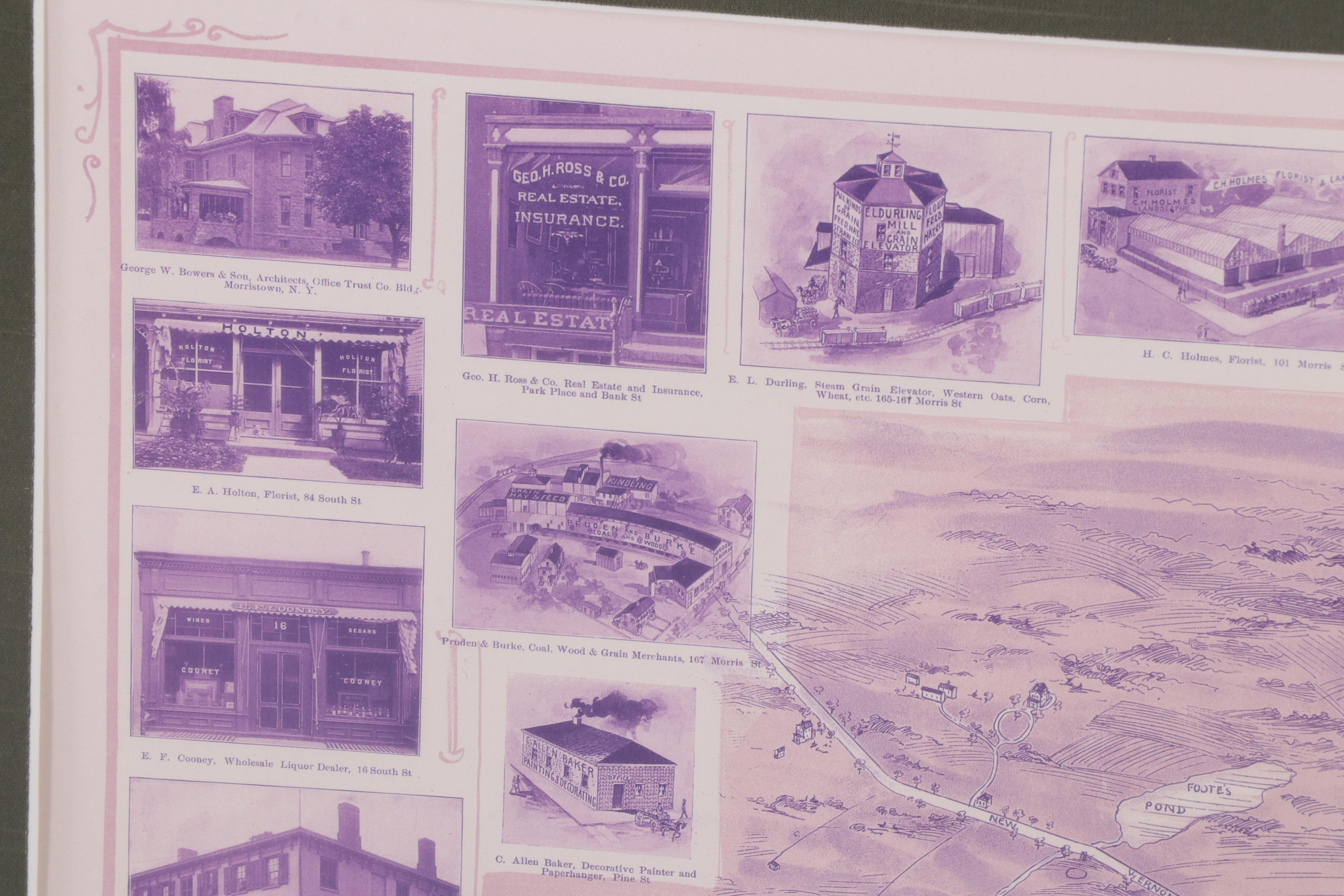 Morristown, New Jersey Frame Map and Reproduction Print EBTH