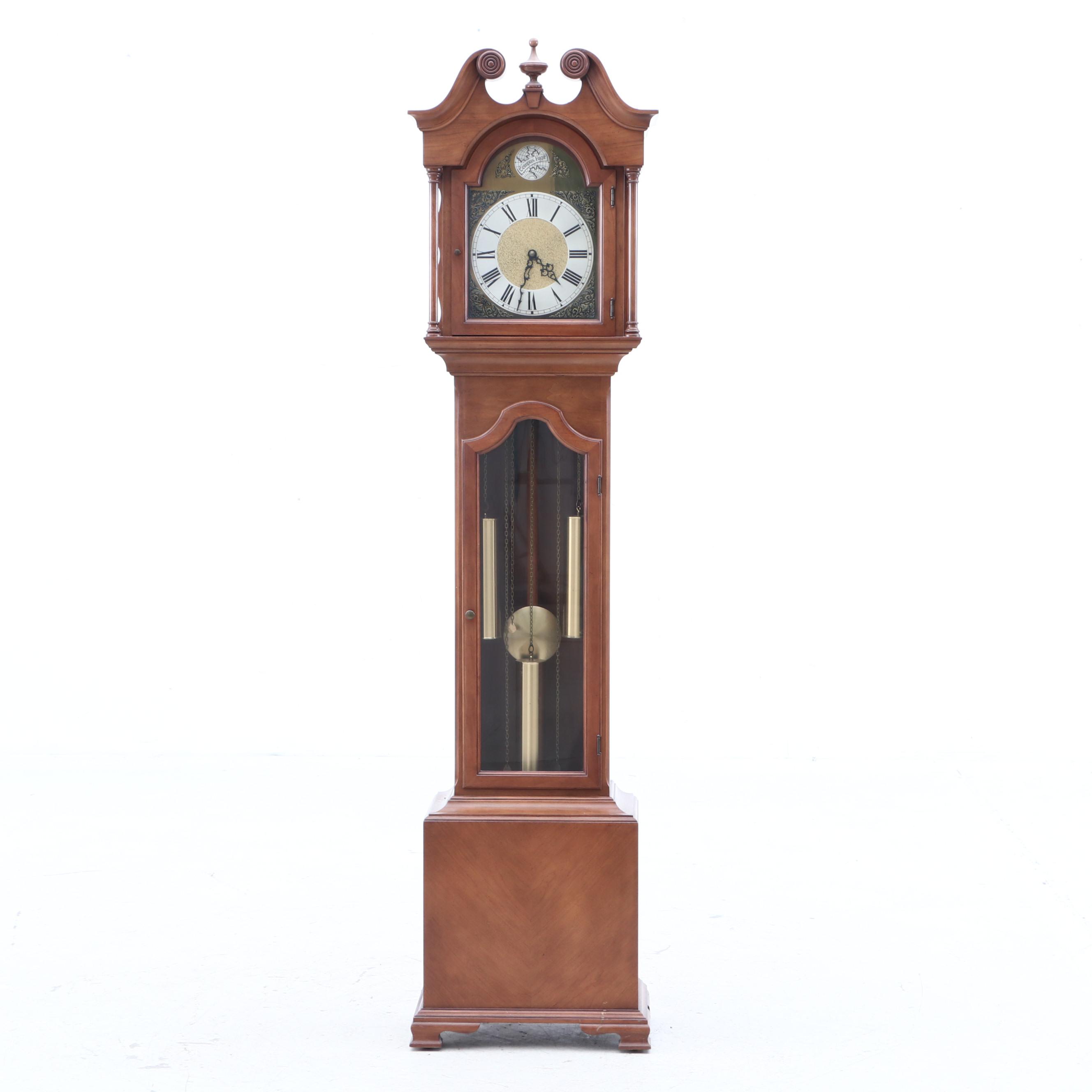 Colonial Mfg. Co. "Tempus Fugit" Grandfather Clock, Mid to Late 20th