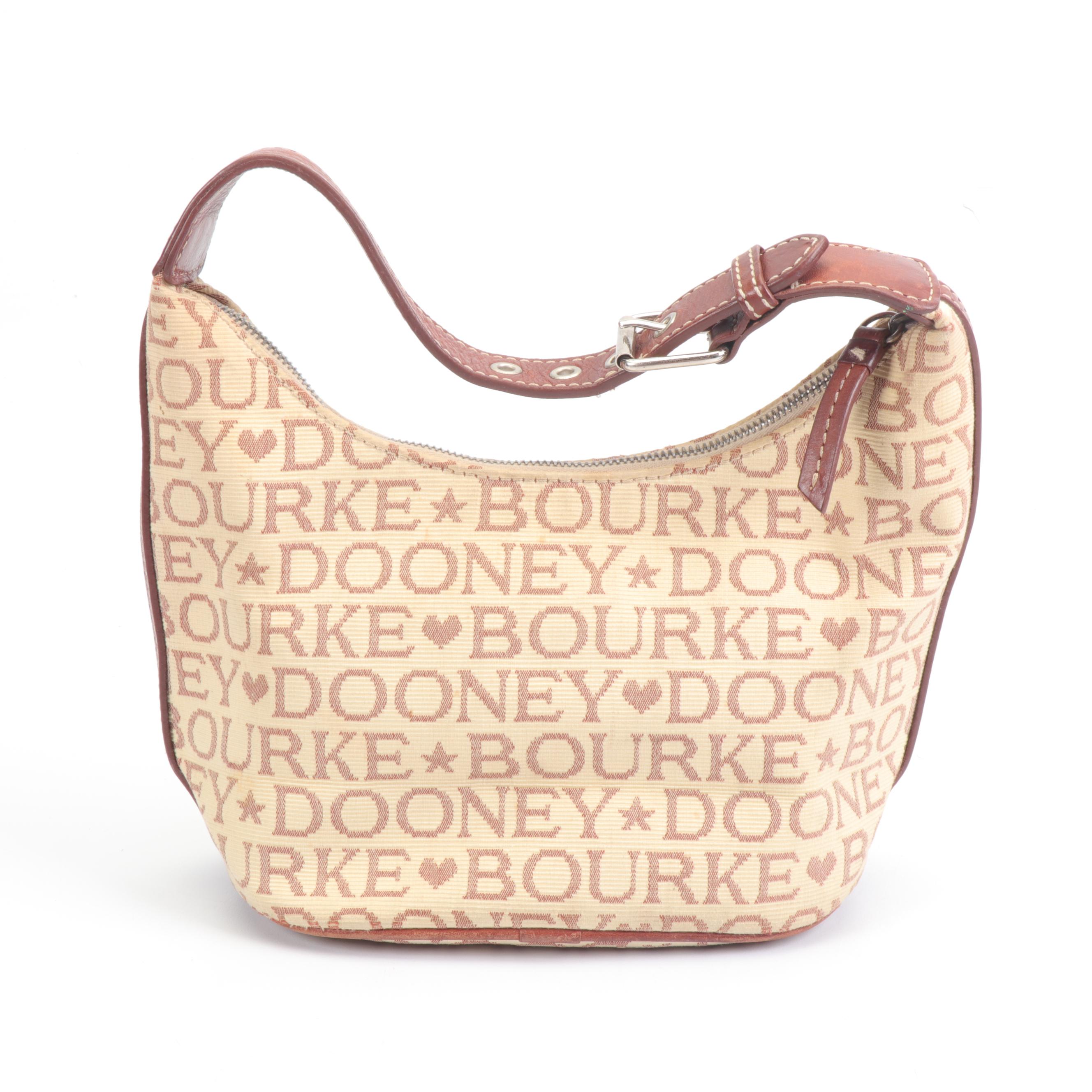 Dooney & Bourke Signature Canvas Hearts and Stars Shoulder Bag With