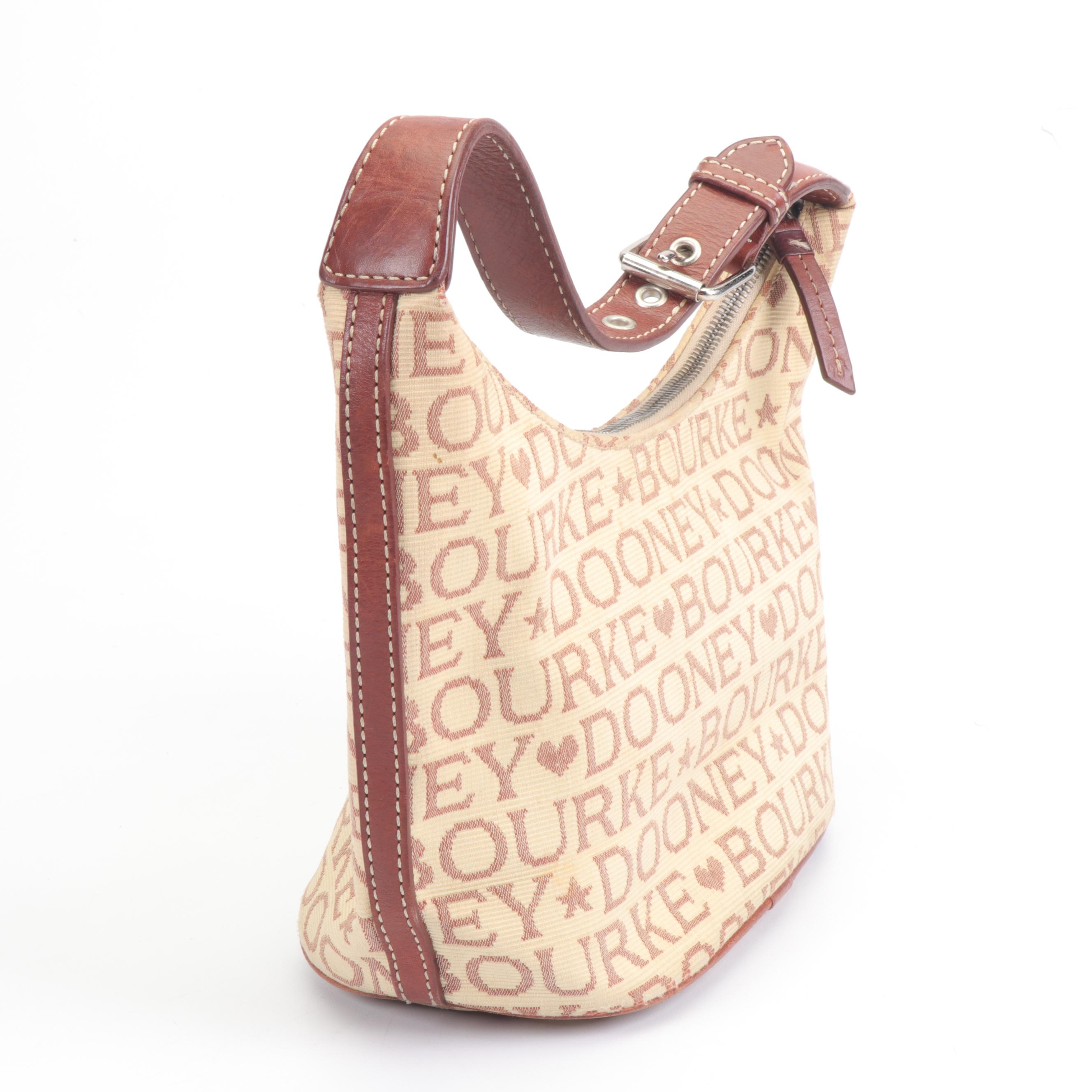 Dooney & Bourke Signature Canvas Hearts and Stars Shoulder Bag With