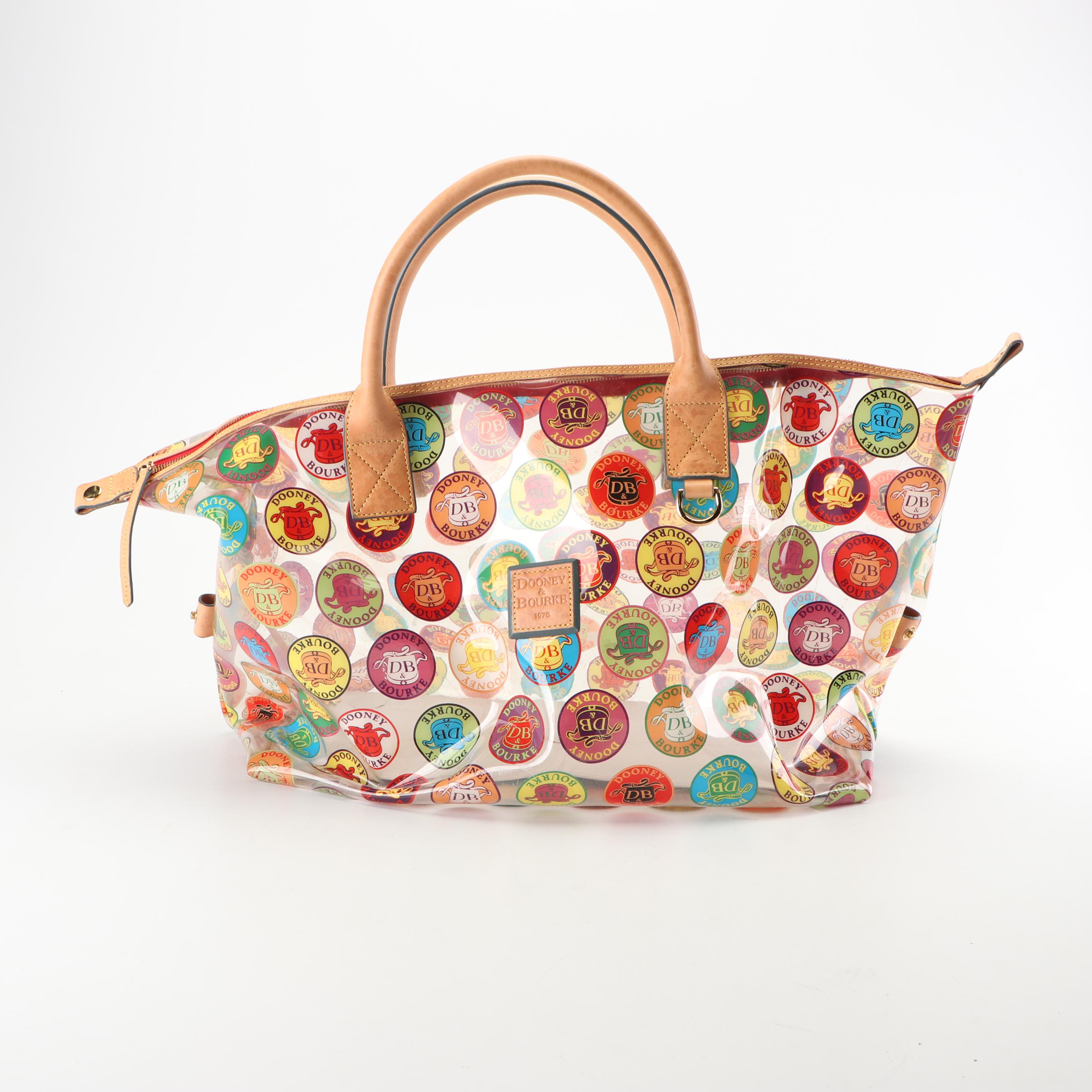 Dooney & Bourke Vinyl Beach Bag Trimmed in Natural Leather EBTH