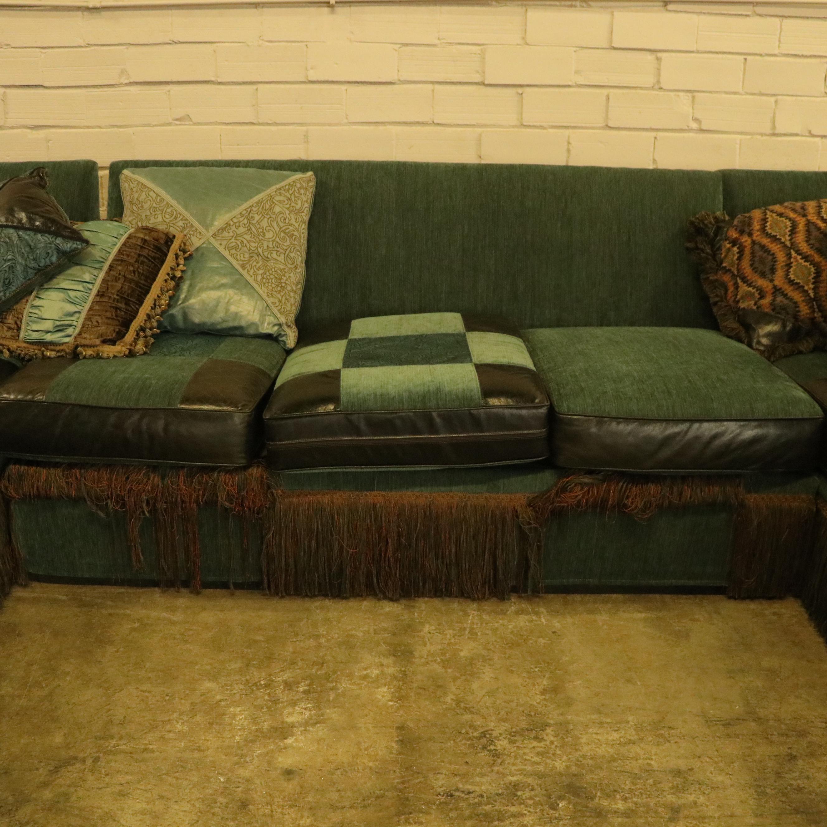 Paul Robert Leather Patchwork Sectional Sofa | EBTH