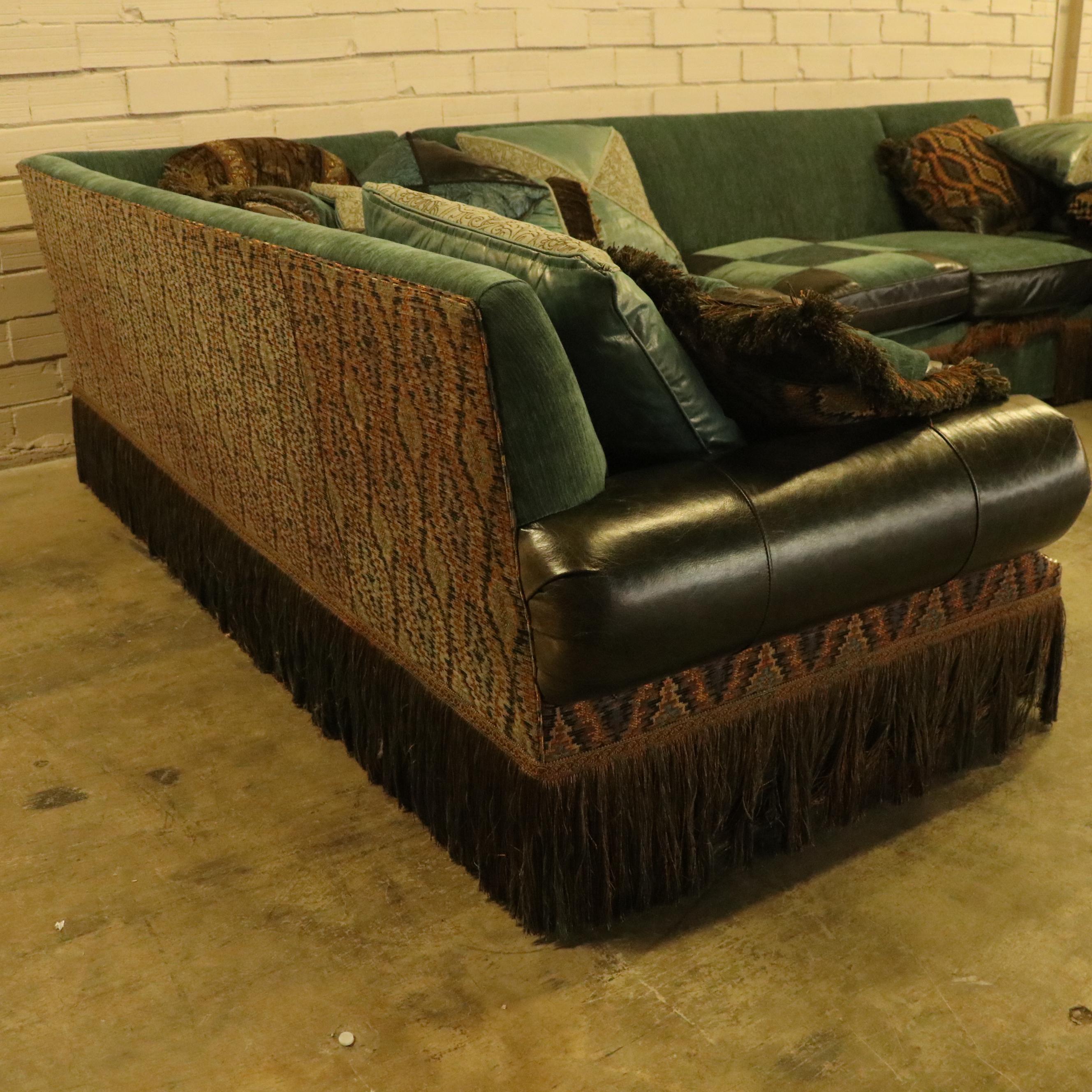 Paul Robert Leather Patchwork Sectional Sofa | EBTH