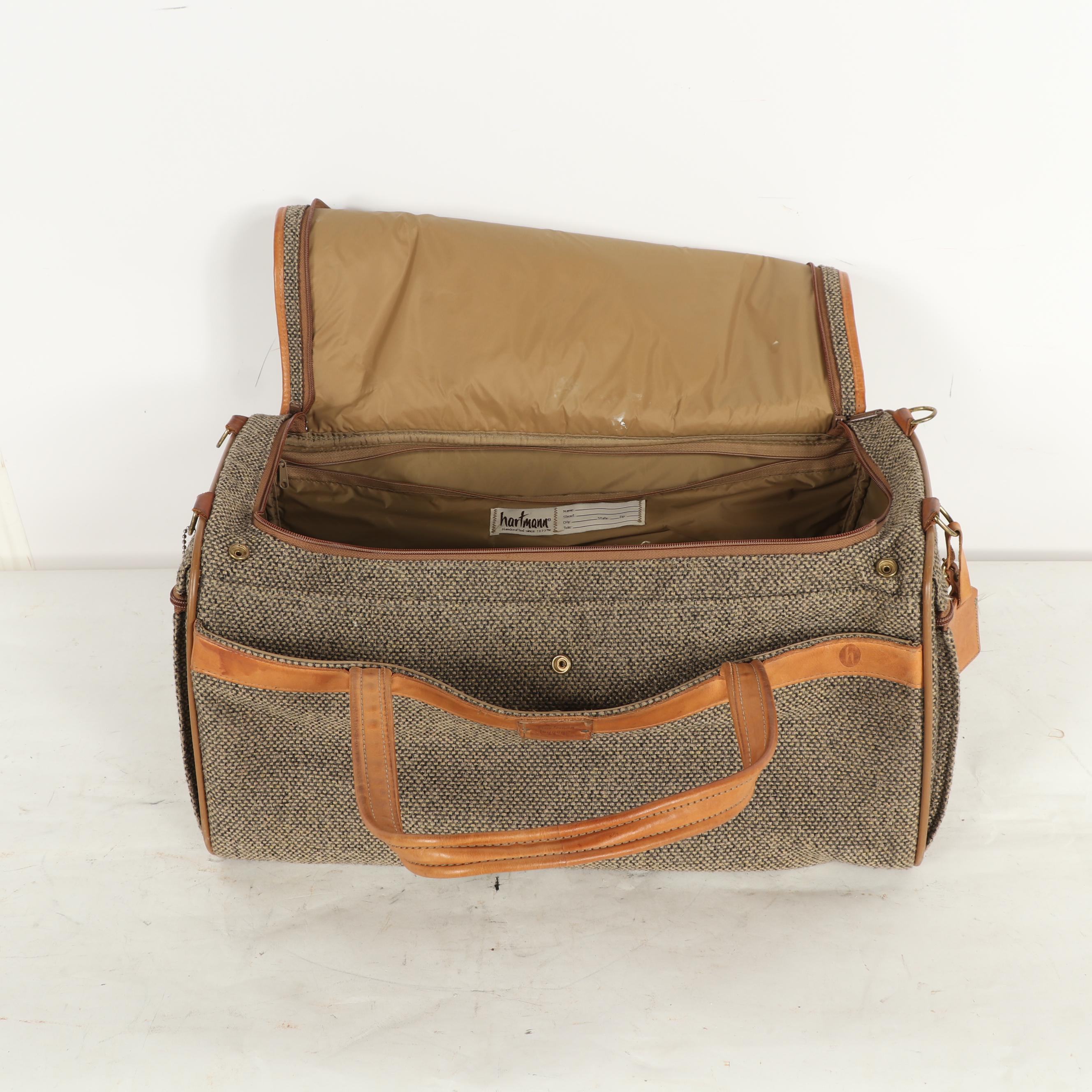 Hartmann Luggage in Tweed and Leather, Vintage EBTH